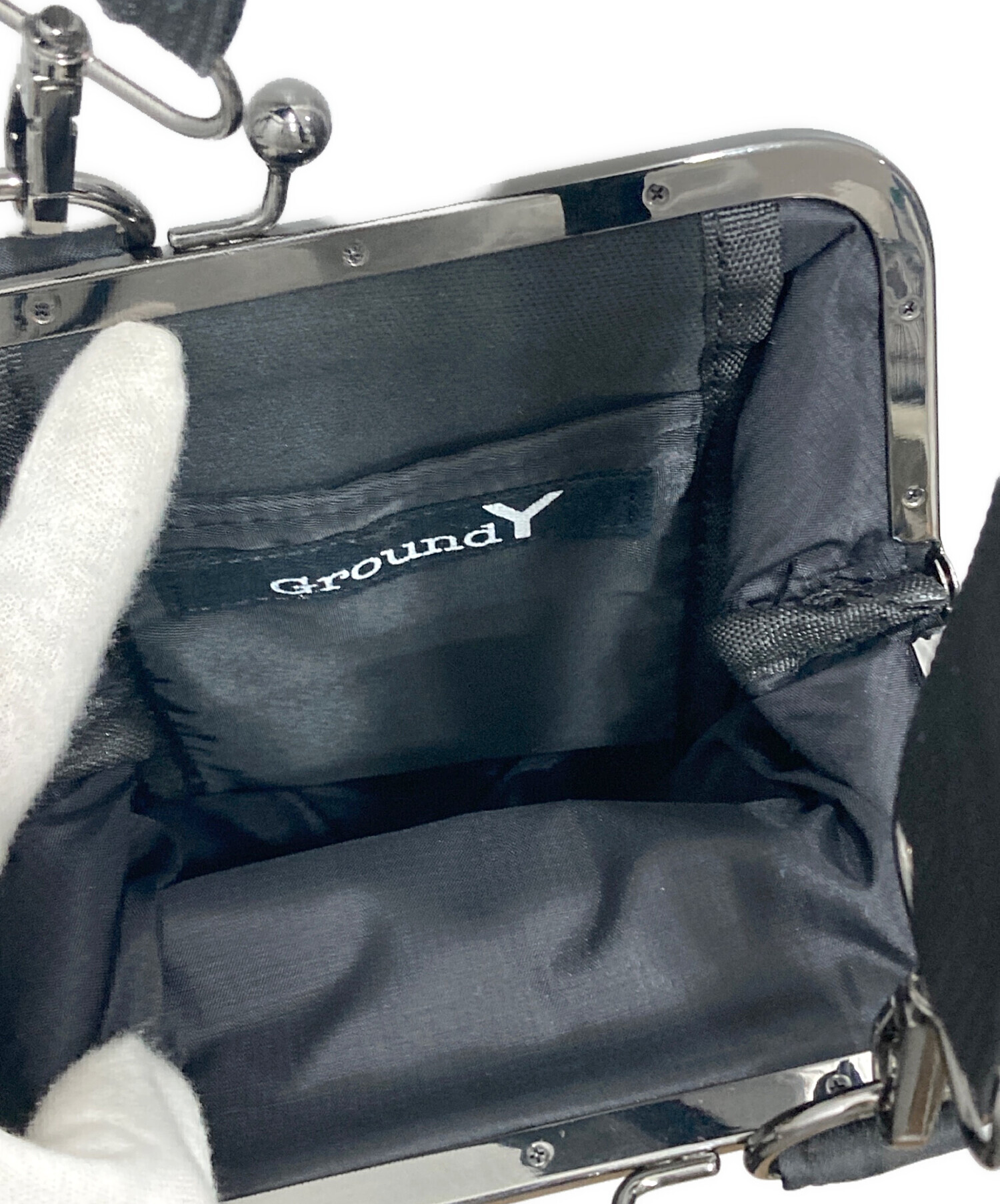 中古・古着通販】GROUND Y (グラウンドワイ) がま口ショルダーバッグ 