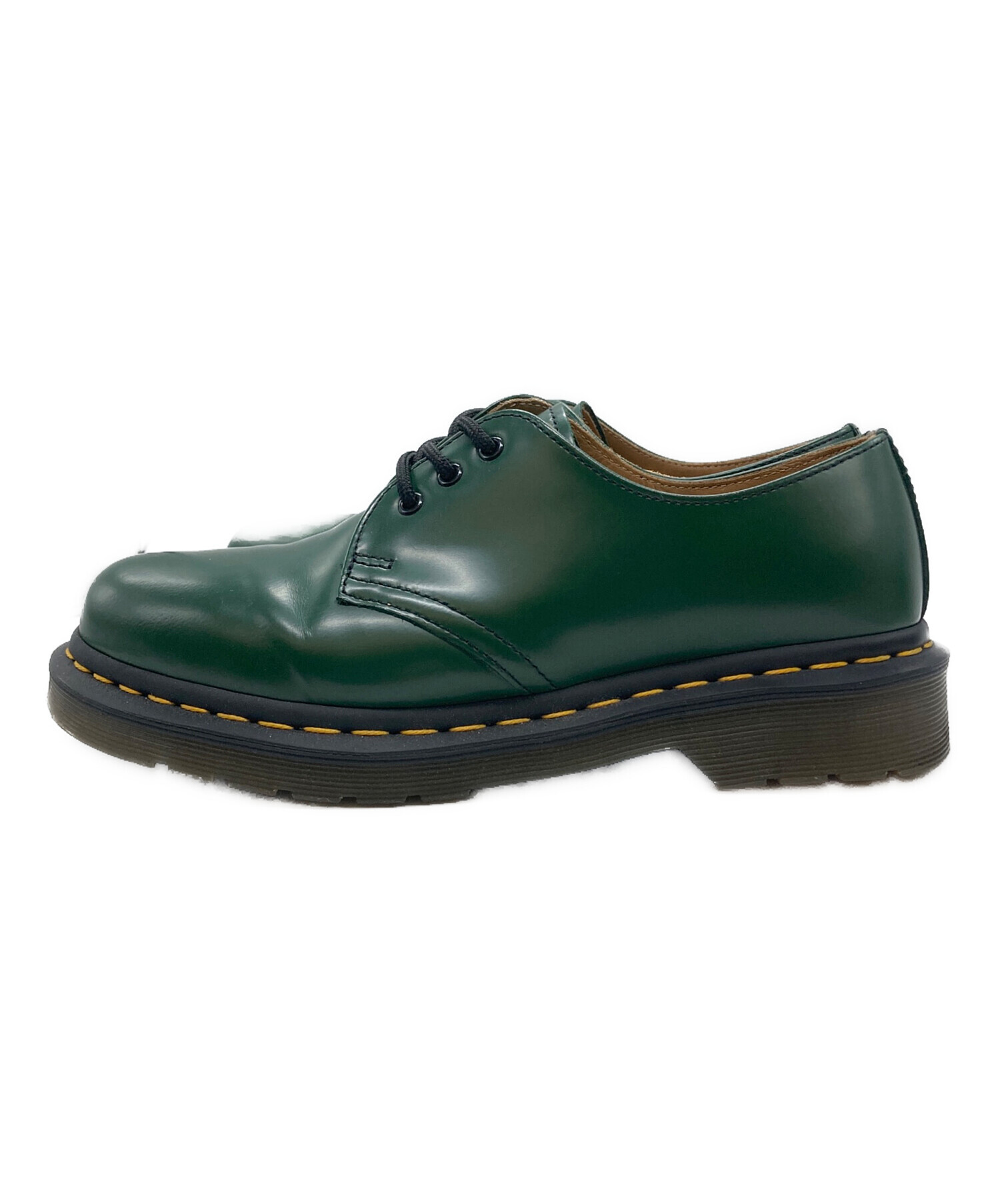 ドクターマーチン　緑　UK6（25.5） 中古・古着通販】Dr.Martens (ドクターマーチン) 3ホールシューズ