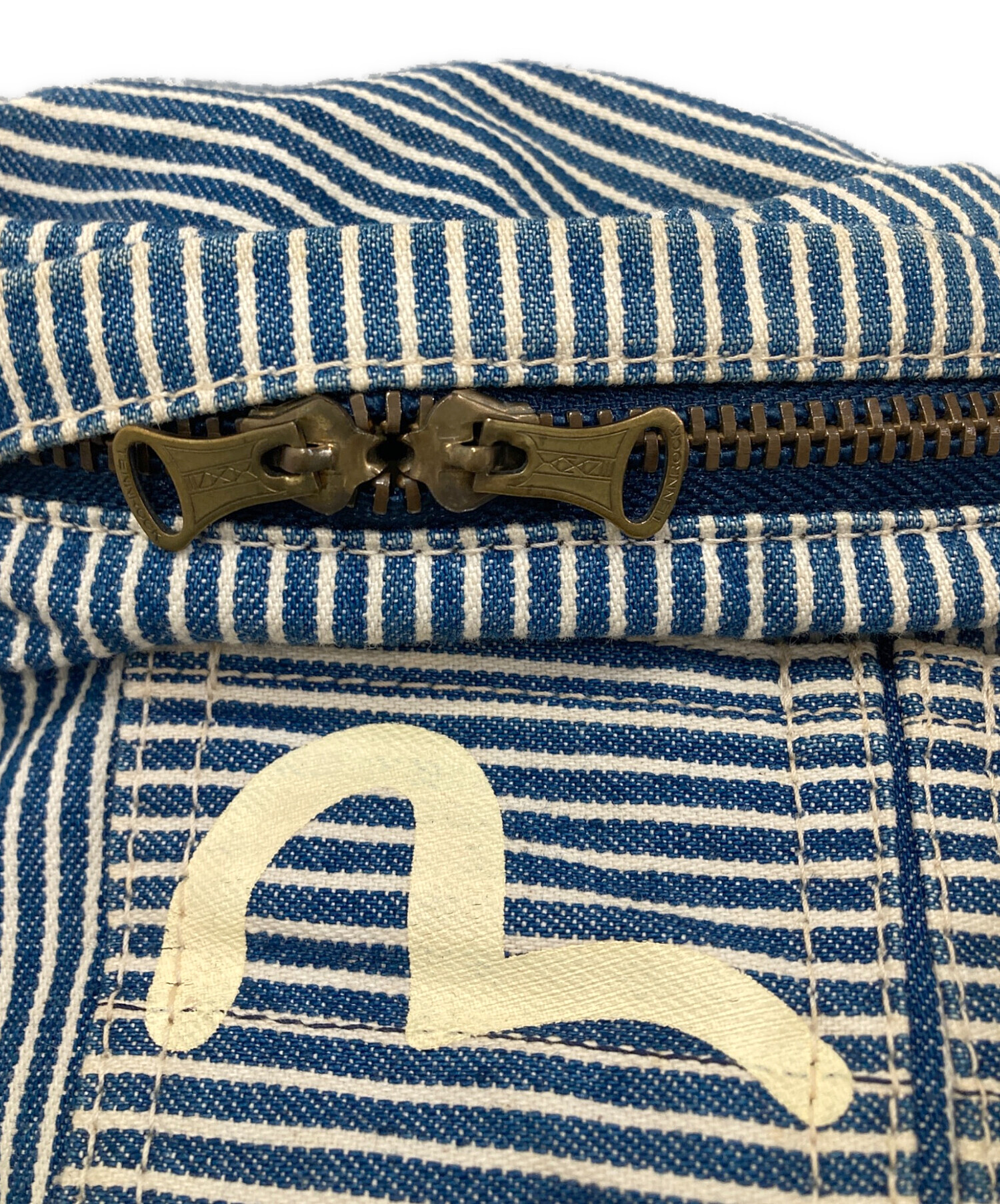 エヴィス　ウエストパック 中古・古着通販】EVISU (エヴィス) ヒッコリーデニムウエストバッグ