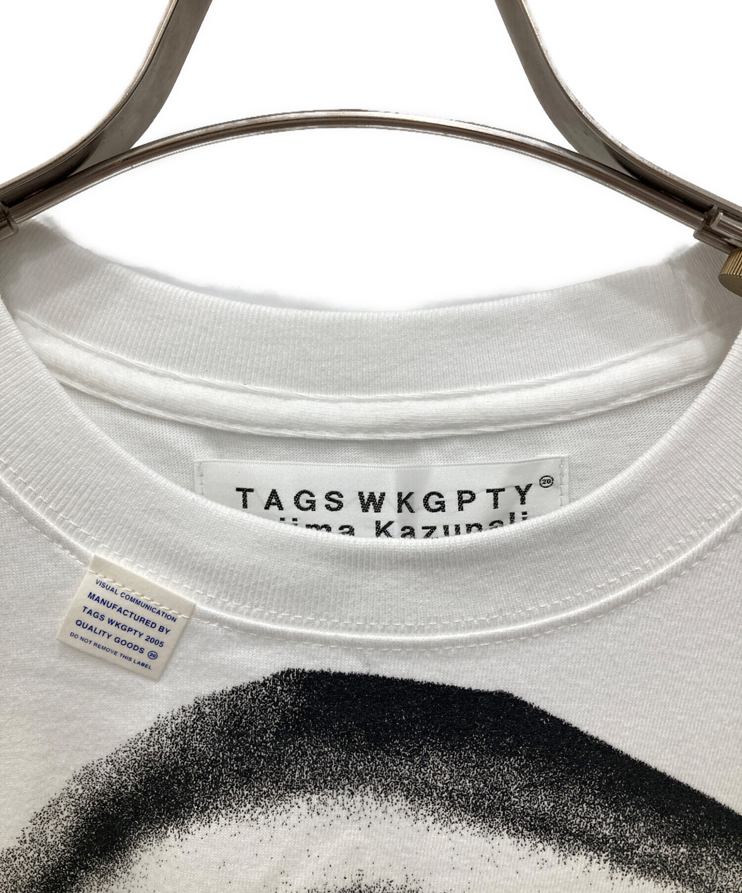 美品 TAGS WKGPTY タグスワーキングパーティ 田島一成 コラボ 1988 ショートスリーブ Tシャツ カットソー サイズF ホワイト レディース 古着 中古 USED 中古・古着通販】TAGS WKGPTY (タグスワーキングパーティー) Tajima