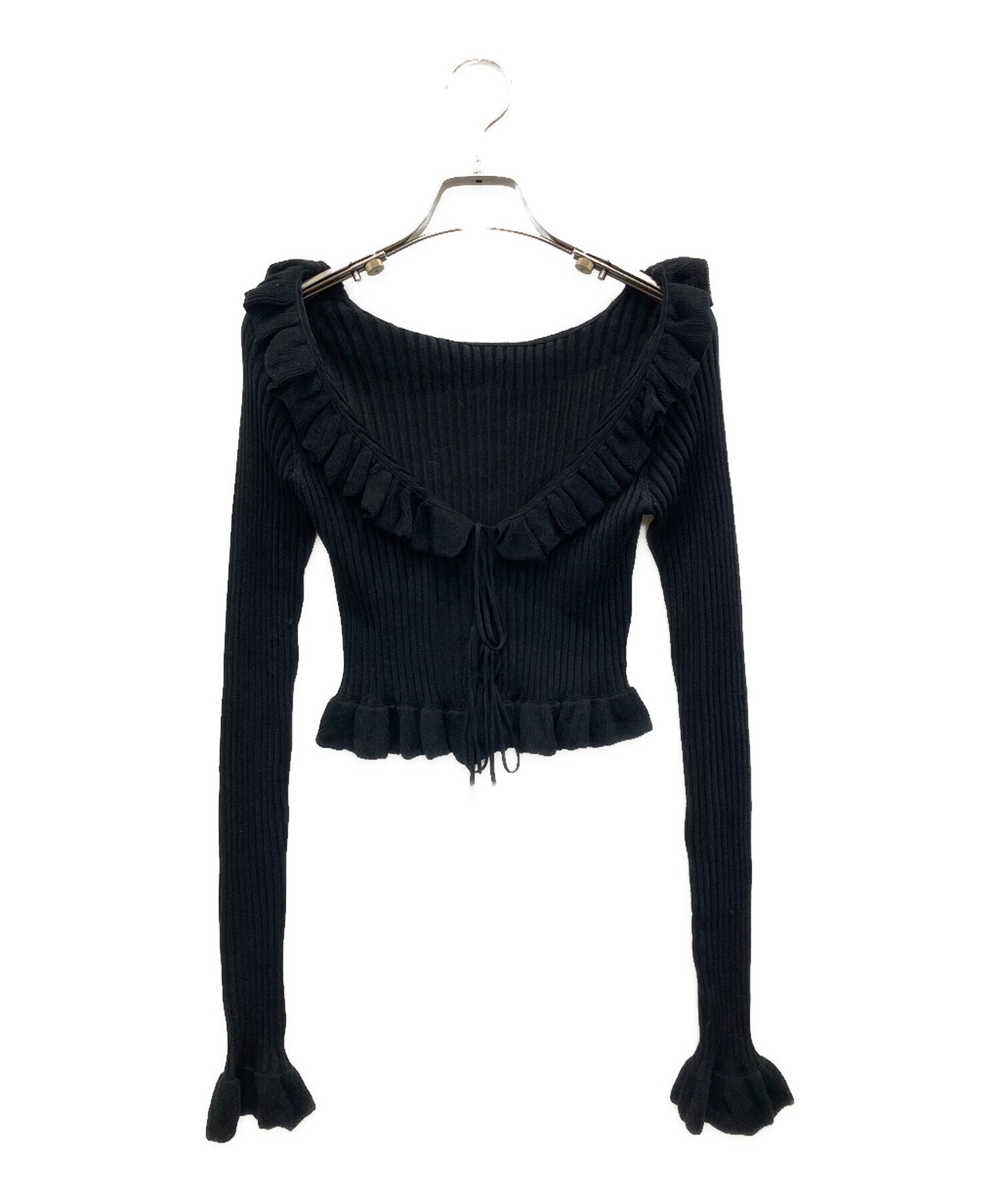 中古・古着通販】JOSE MOON (ジョゼムーン) RAFFLE KNIT TOPS/ラッフル 