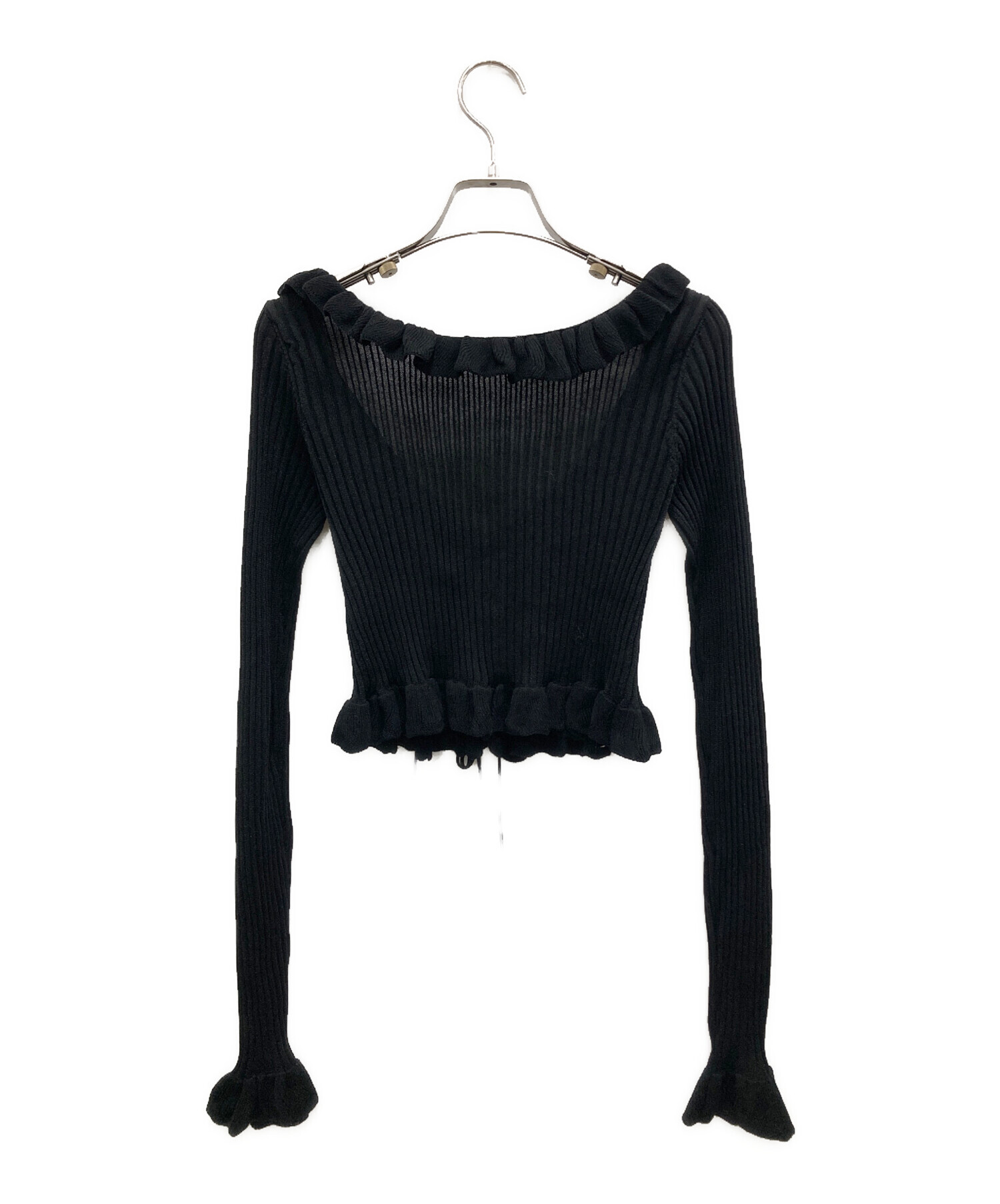 中古・古着通販】JOSE MOON (ジョゼムーン) RAFFLE KNIT TOPS/ラッフル