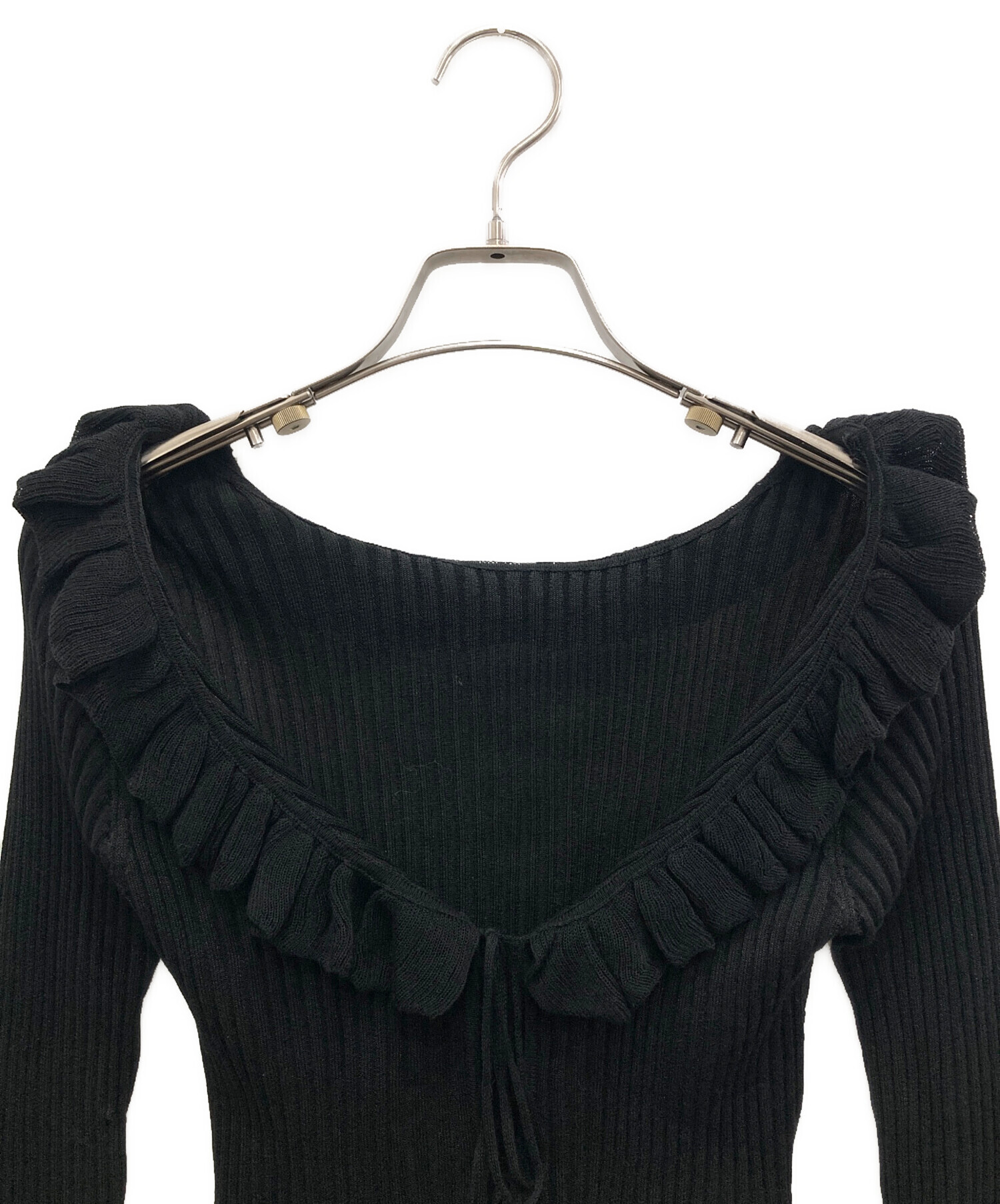 中古・古着通販】JOSE MOON (ジョゼムーン) RAFFLE KNIT TOPS/ラッフル