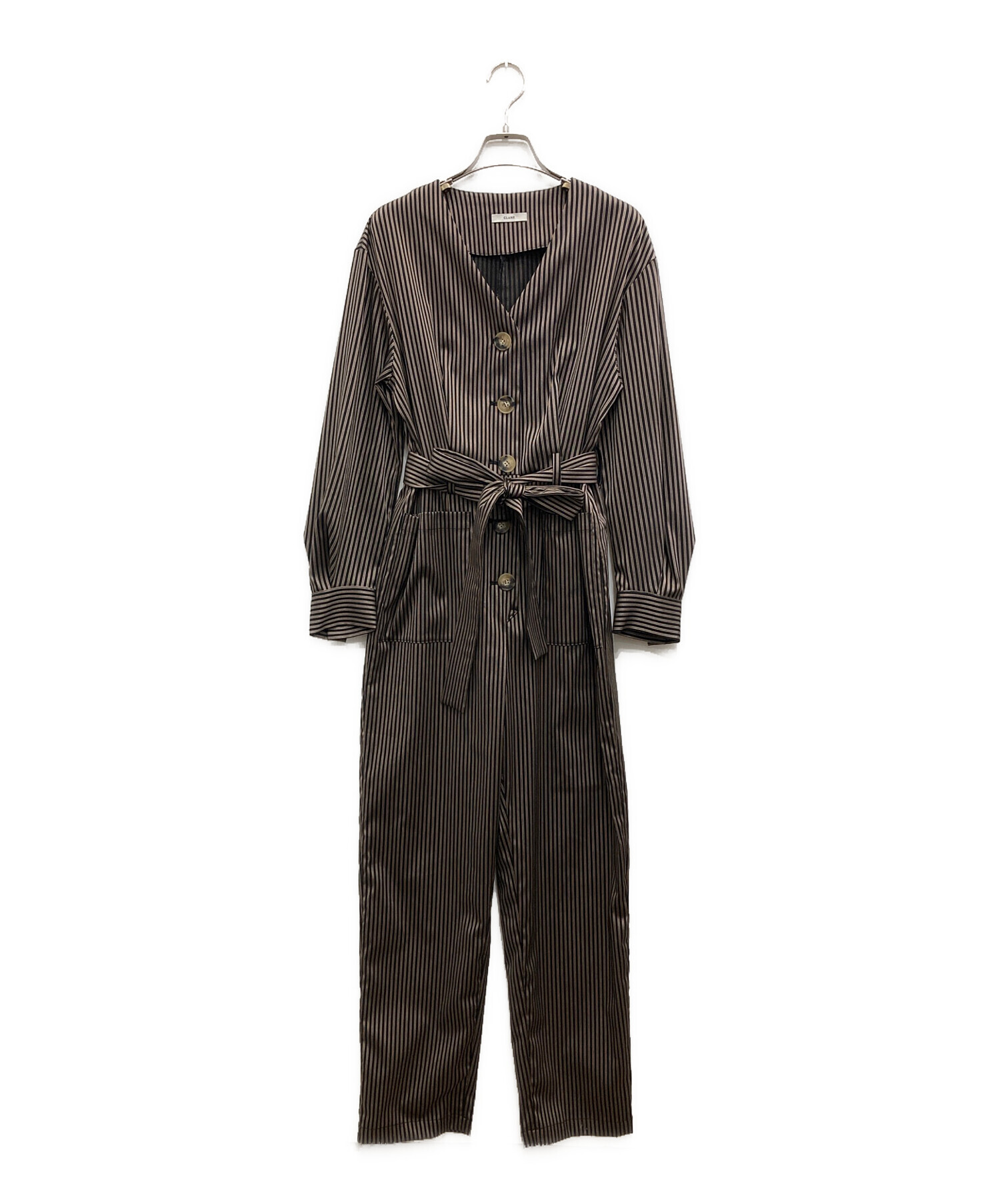 中古・古着通販】CLANE (クラネ) STRIPE BIG BUTTON ALL IN ONE 