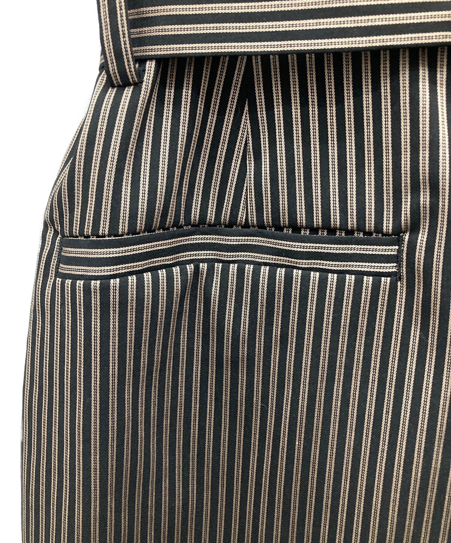 中古・古着通販】CLANE (クラネ) STRIPE BIG BUTTON ALL IN ONE