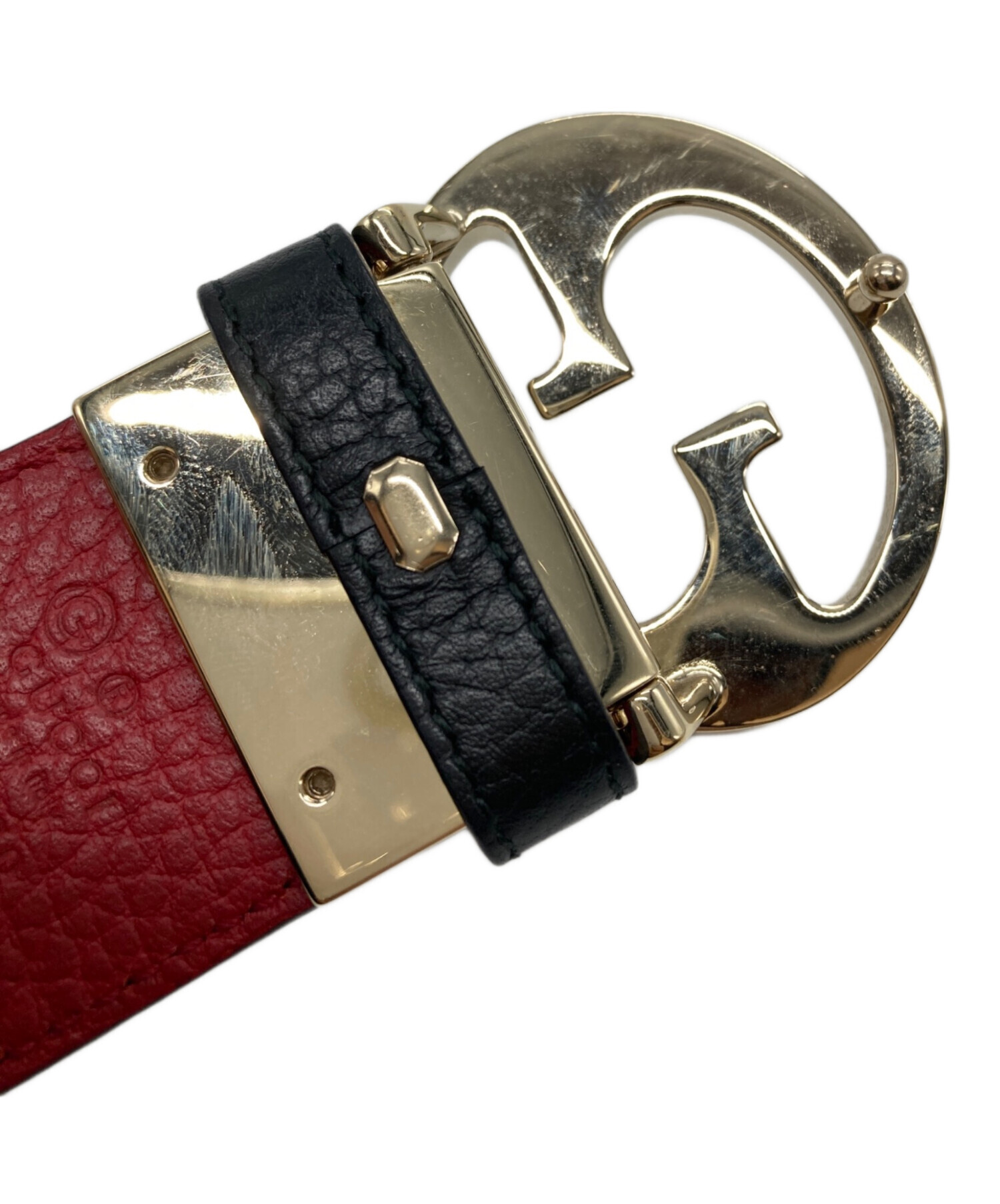 中古・古着通販】GUCCI (グッチ) GGロゴ リバーシブルベルト ブラック 