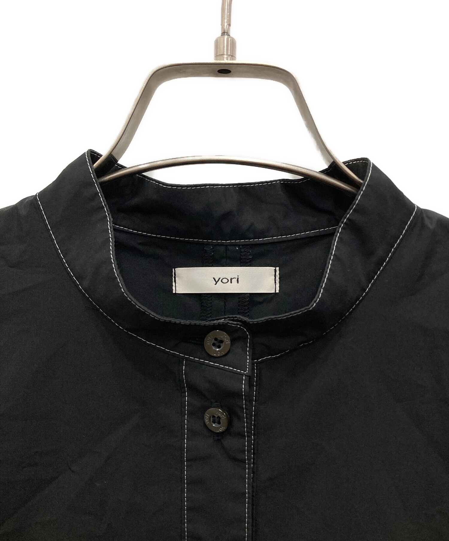 中古・古着通販】yori (ヨリ) バックフレアワンピース ブラック サイズ