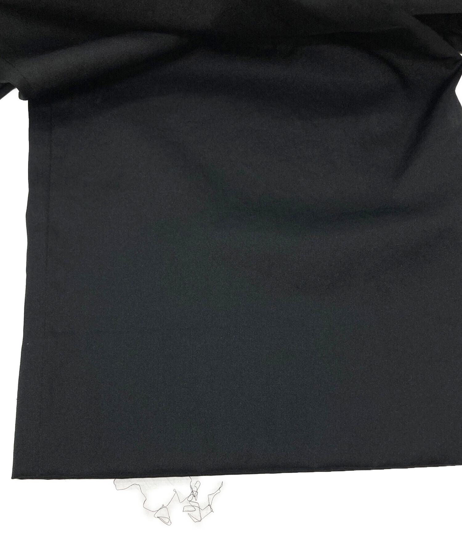 中古・古着通販】yori (ヨリ) サテンフリルサロペット ブラック サイズ