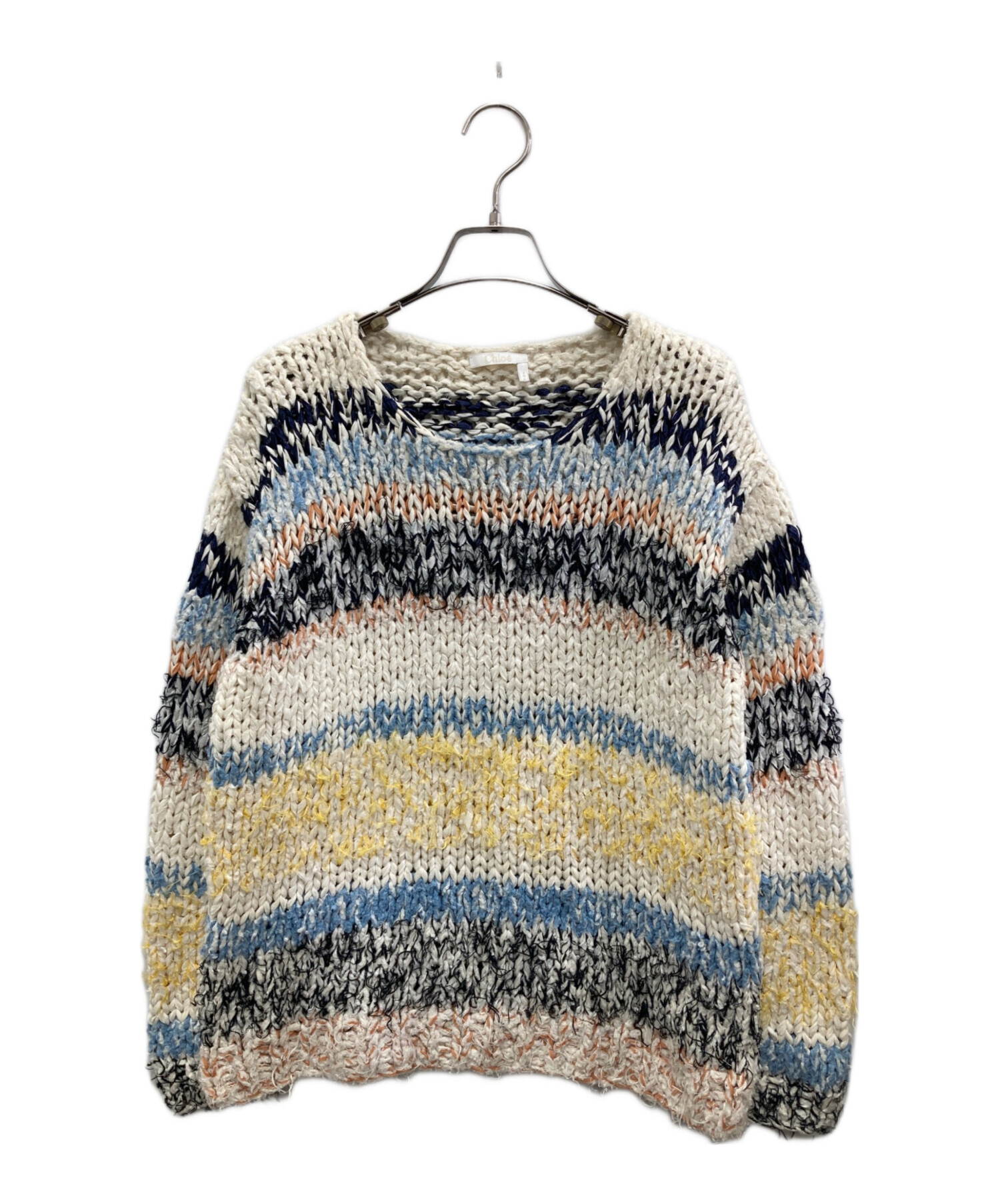 中古・古着通販】Chloe (クロエ) マルチボーダーニット マルチカラー 