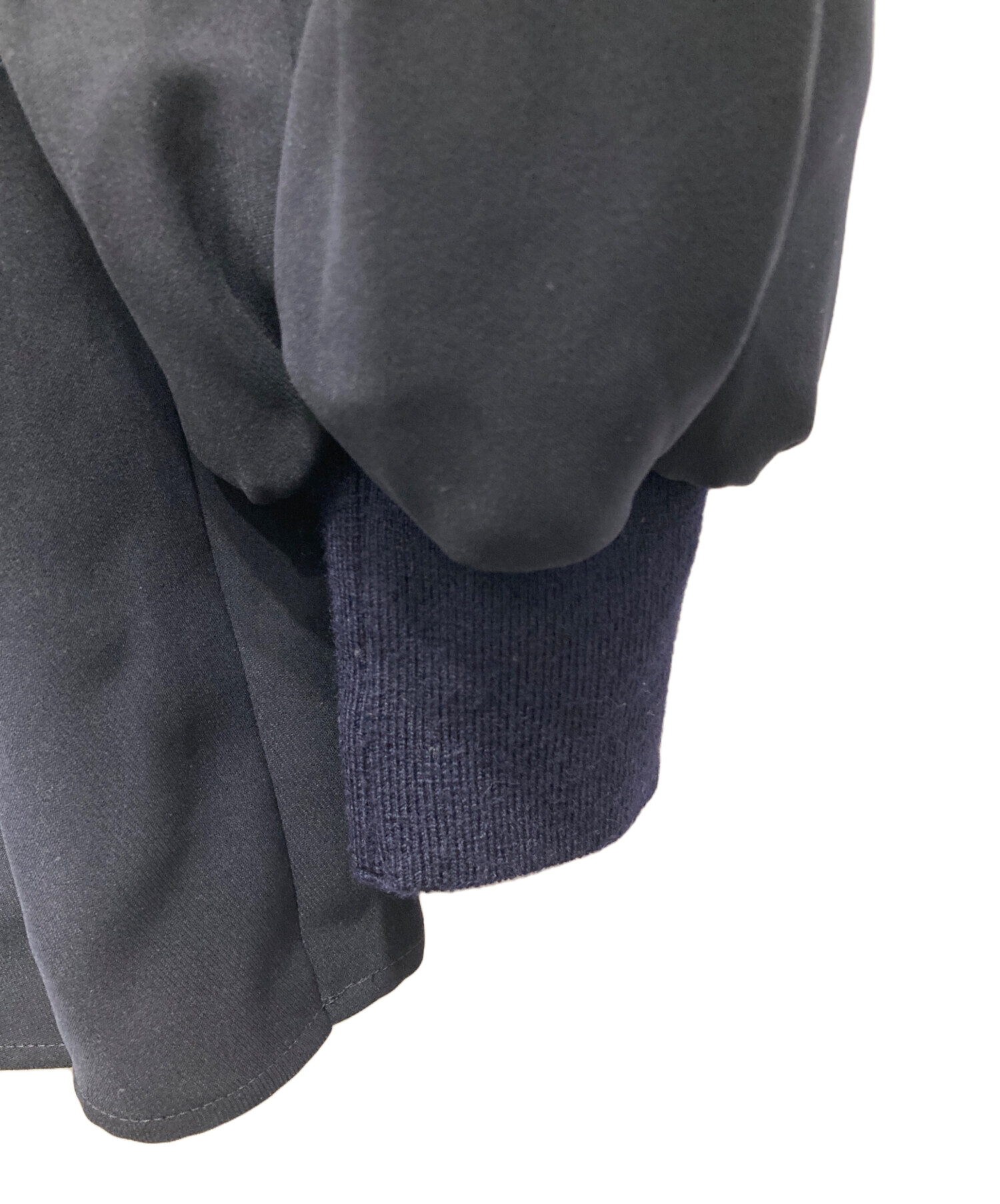エンフォルド BOX-PLEATS PULLOVER 300GA230-2460 38 ネイビー ボックスプリーツ スタンドネック 23AW ITNUEL9X47UK エンフォルド BOX-PLEATS PULLOVER 300GA230-2460 38 ネイビー