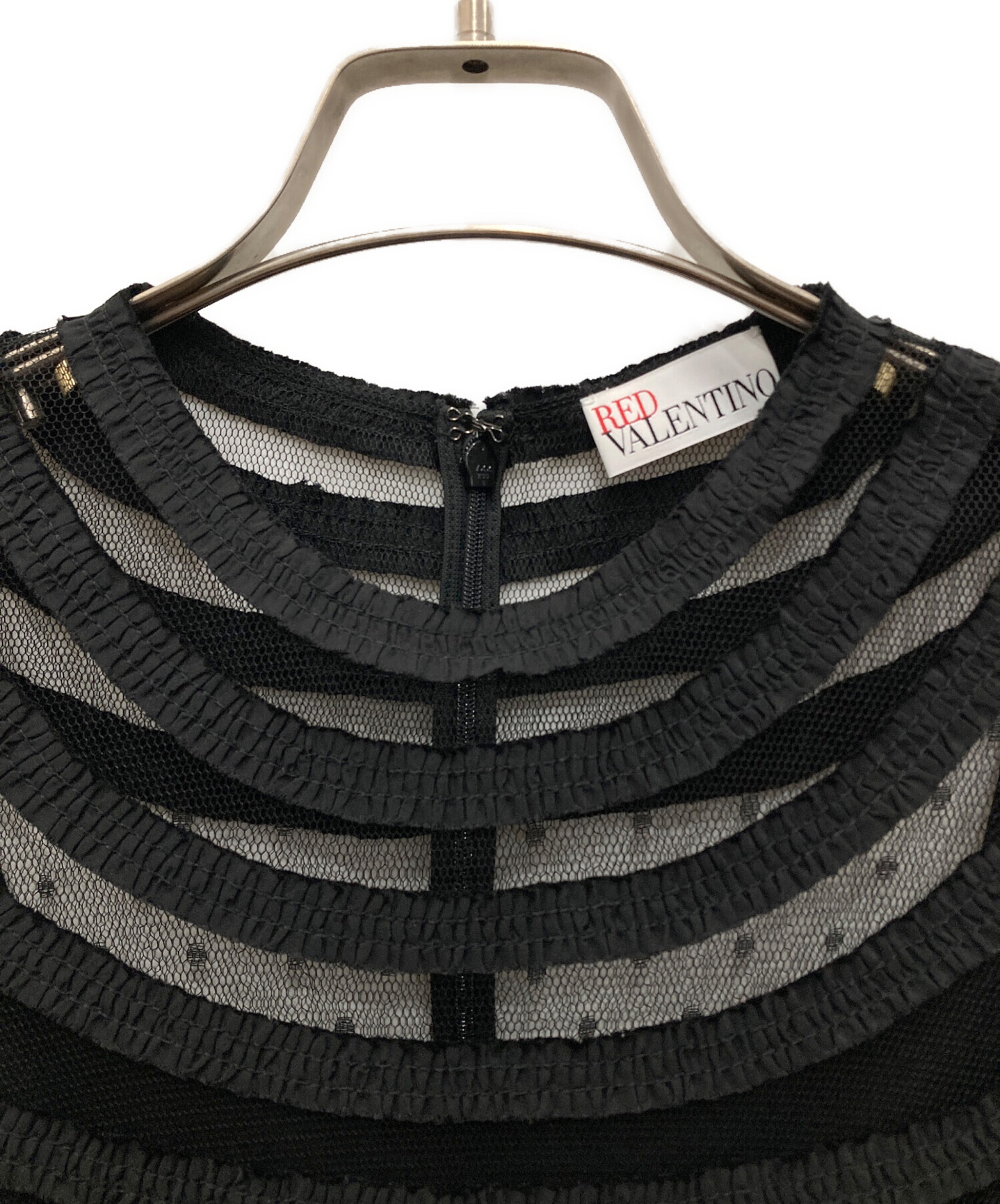 RED VALENTINO　総レースノースリーブワンピース36Ｓ相当 中古・古着通販】RED VALENTINO (レッドヴァレンティノ) ノースリーブ