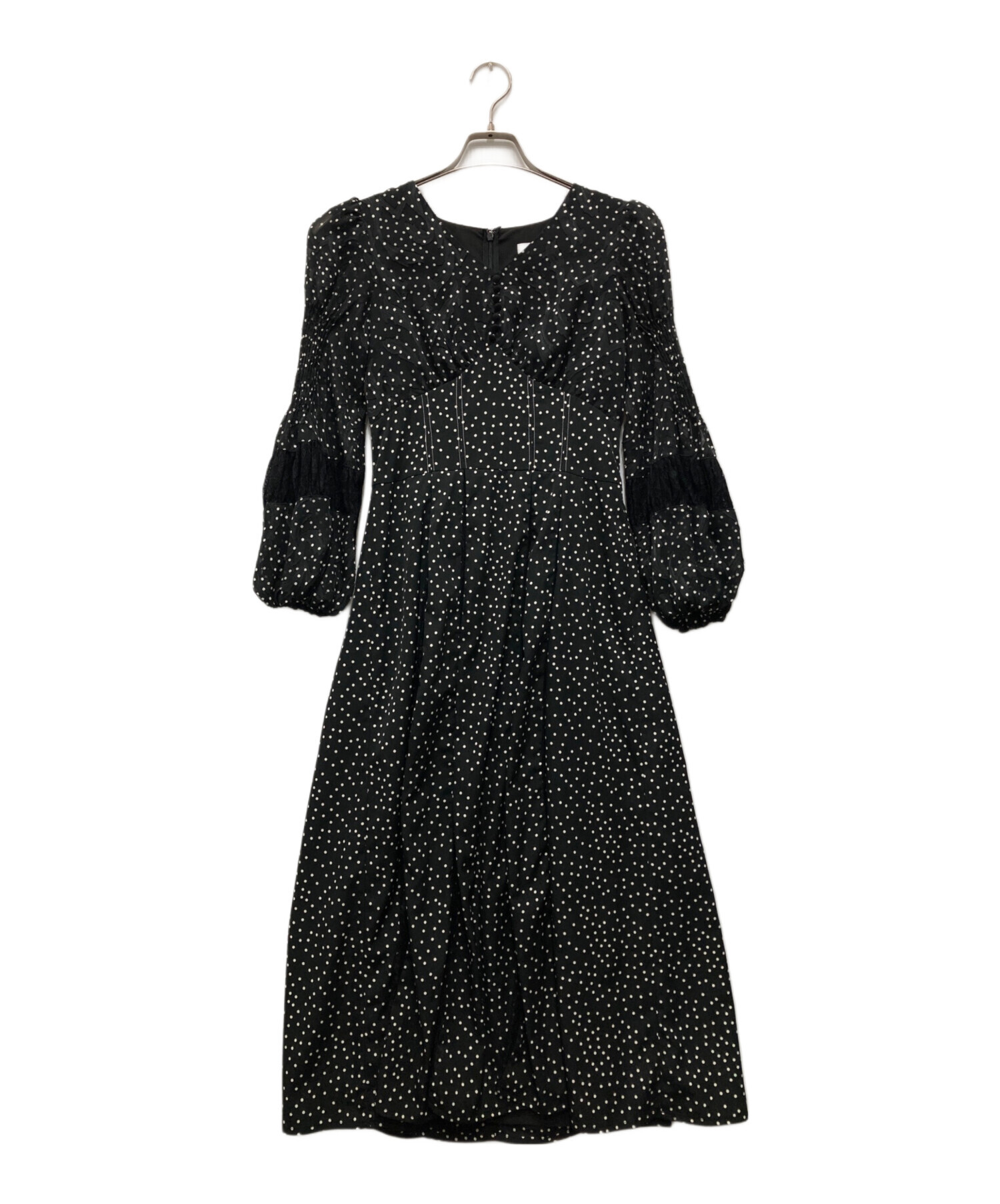 中古・古着通販】HER LIP TO (ハーリップトゥ) Lace-Trimmed Pin Dot