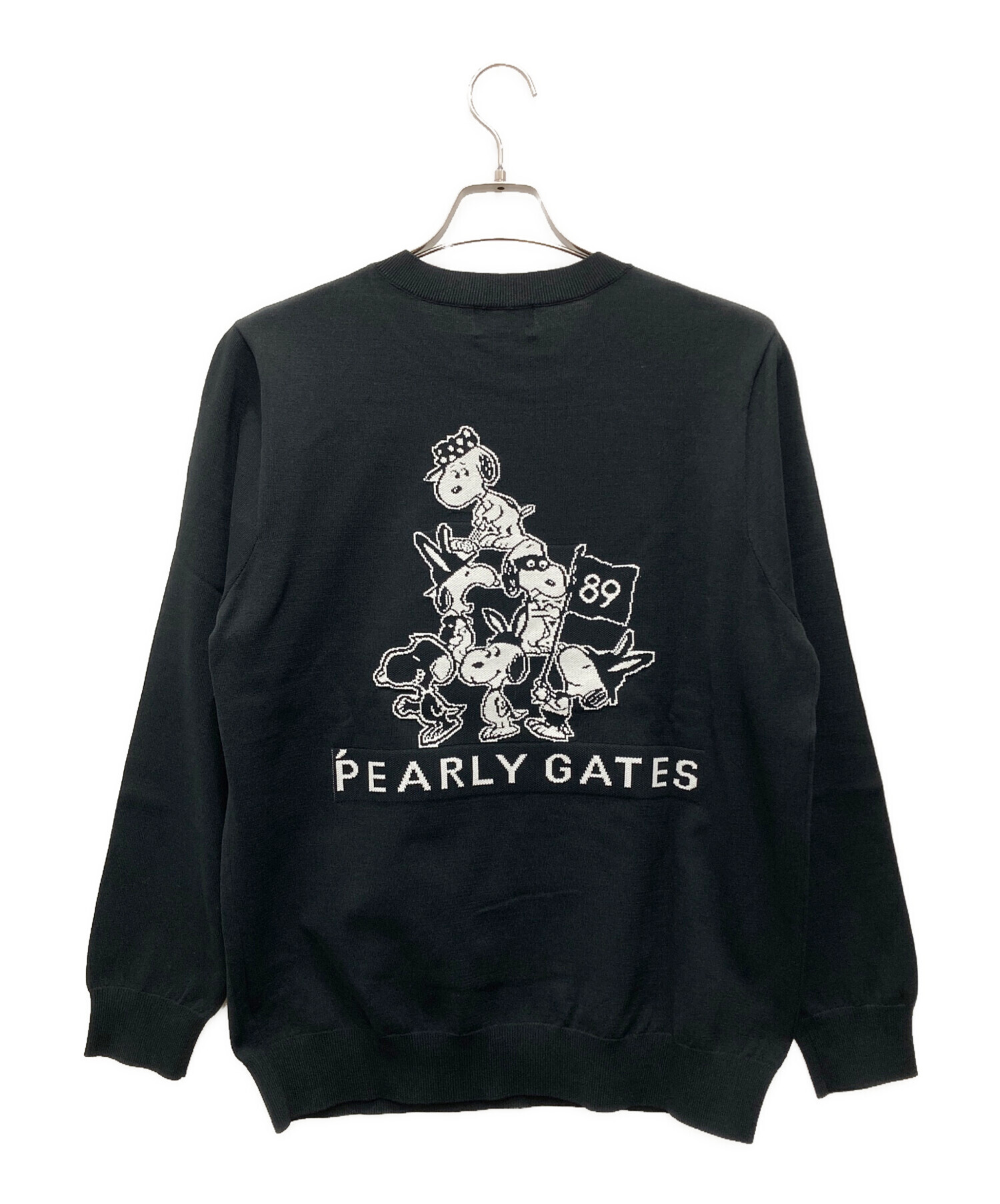 PEARLY GATES パーリーゲイツ コラボ ディズニー セーター サイズ4 新品】パーリーゲイツ×Disney セーター 黒×白 プーさん ディズニー100