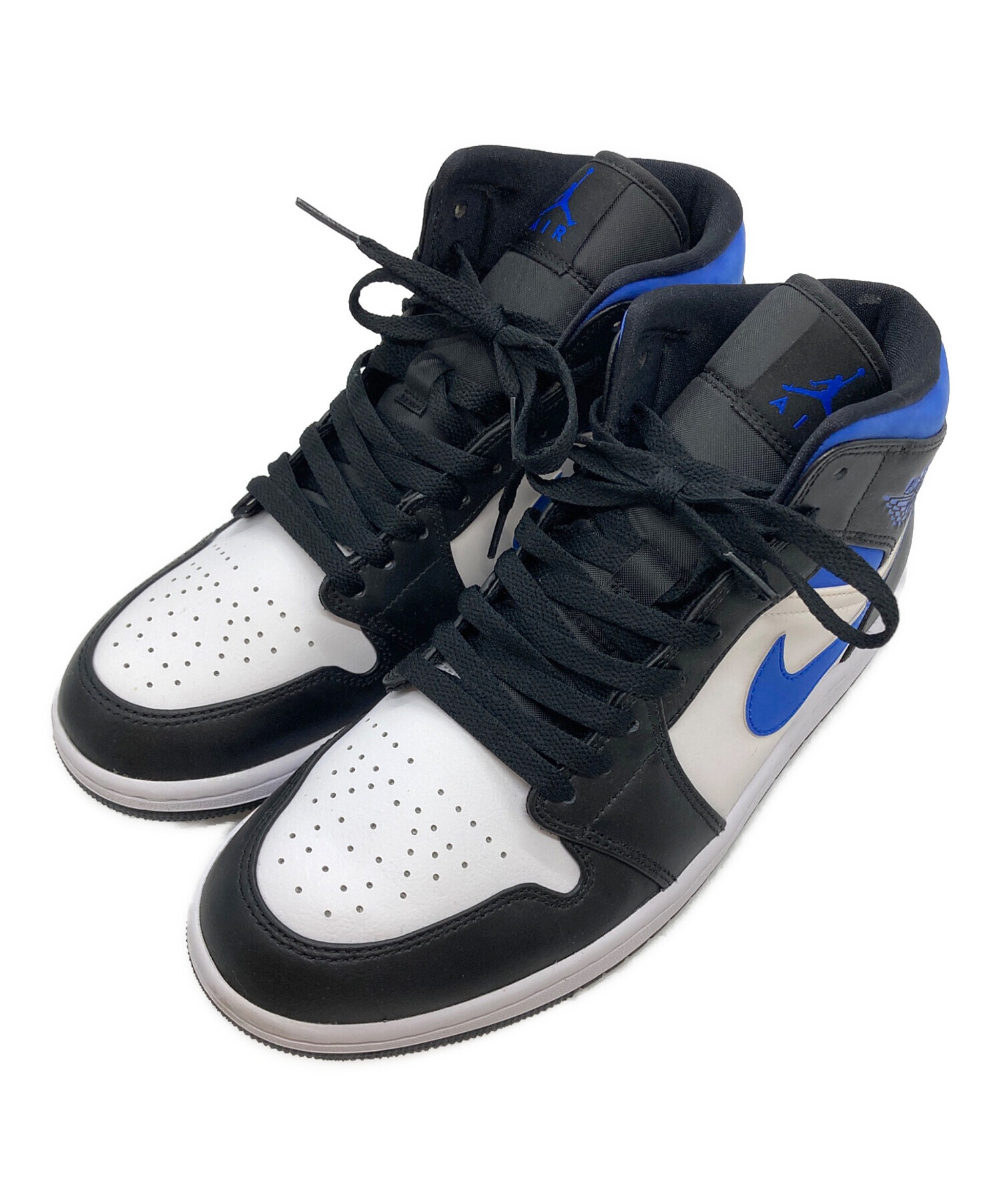 NIKE ナイキ　エア　ジョーダン39 ホワイト　ブラック　ブルー　黒　白　青 中古・古着通販】NIKE (ナイキ) Air Jordan 1 Mid/エア ジョーダン 1