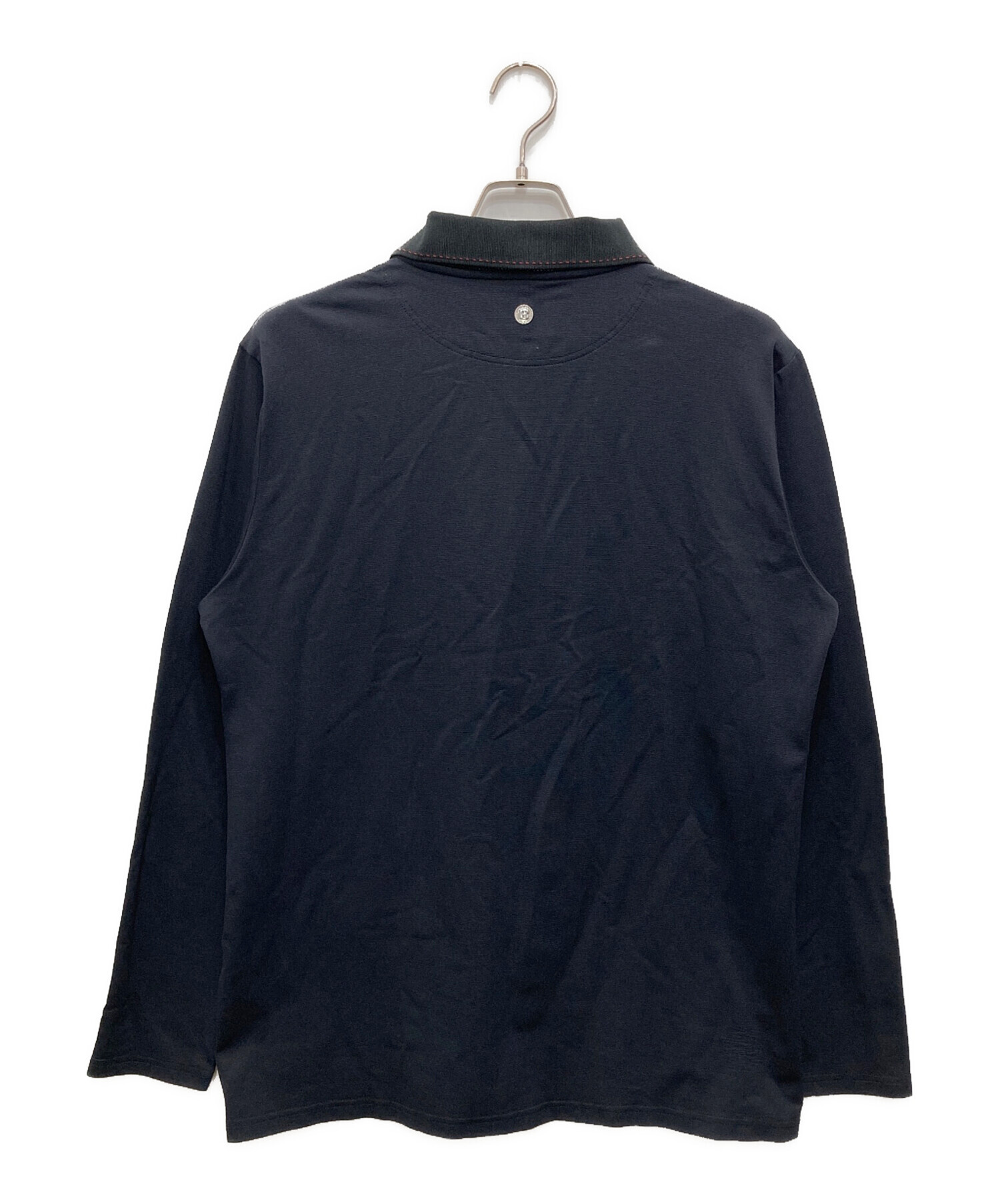 BRIEFING 長袖ポロシャツ 黒 中古・古着通販】BRIEFING (ブリーフィング) ゴルフ長袖ポロシャツ