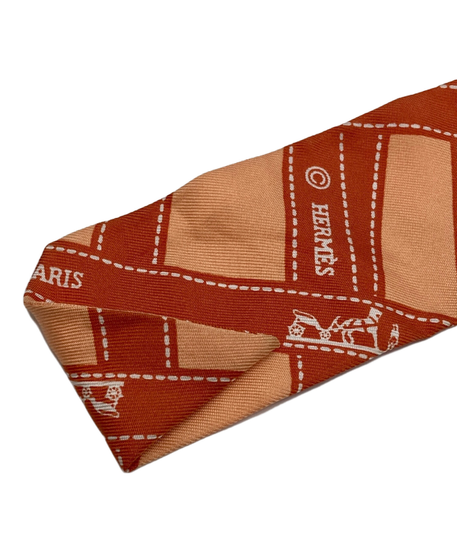 中古・古着通販】HERMES (エルメス) ツイリースカーフ オレンジ