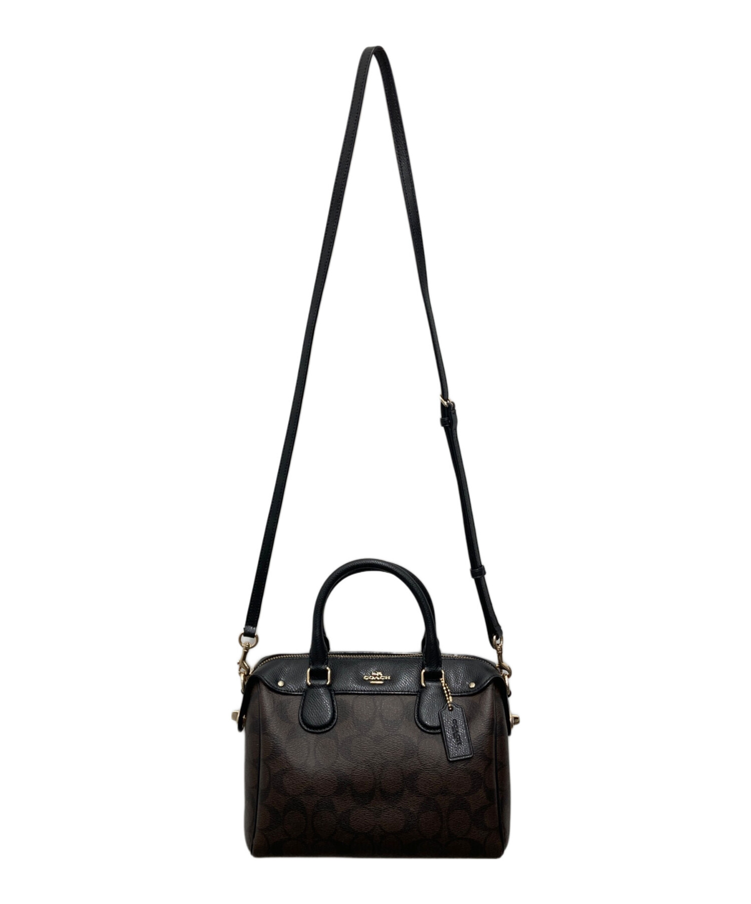 中古・古着通販】COACH (コーチ) ミニボストンバッグ ブラウン