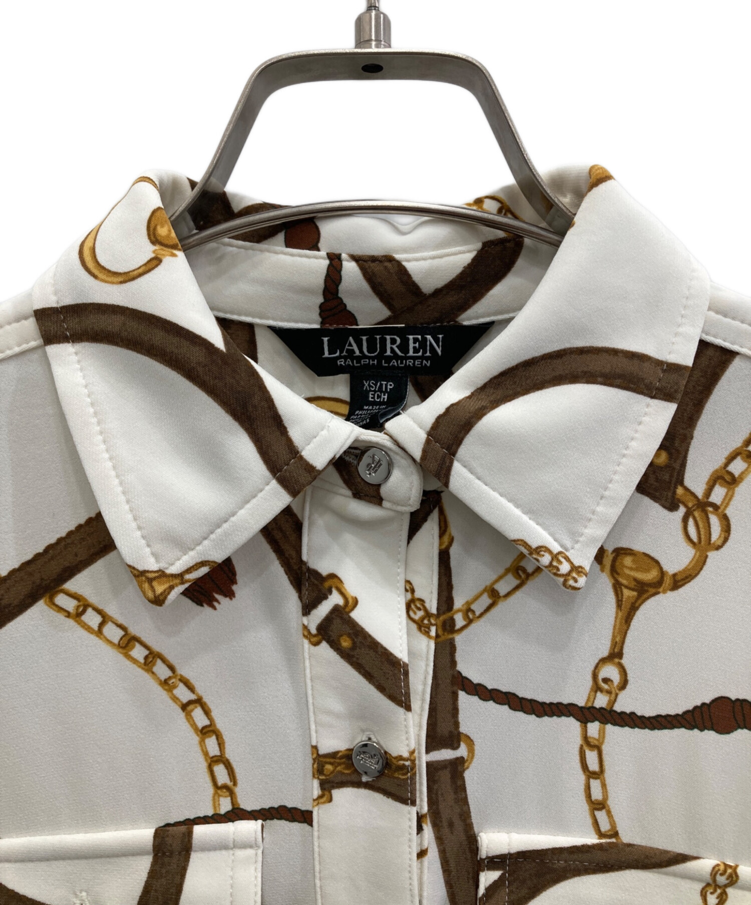 完売 新品 RALPH LAUREN ベルティングプリント コットン ロンT 中古・古着通販】LAUREN RALPH LAUREN (ローレンラルフローレン) ベル