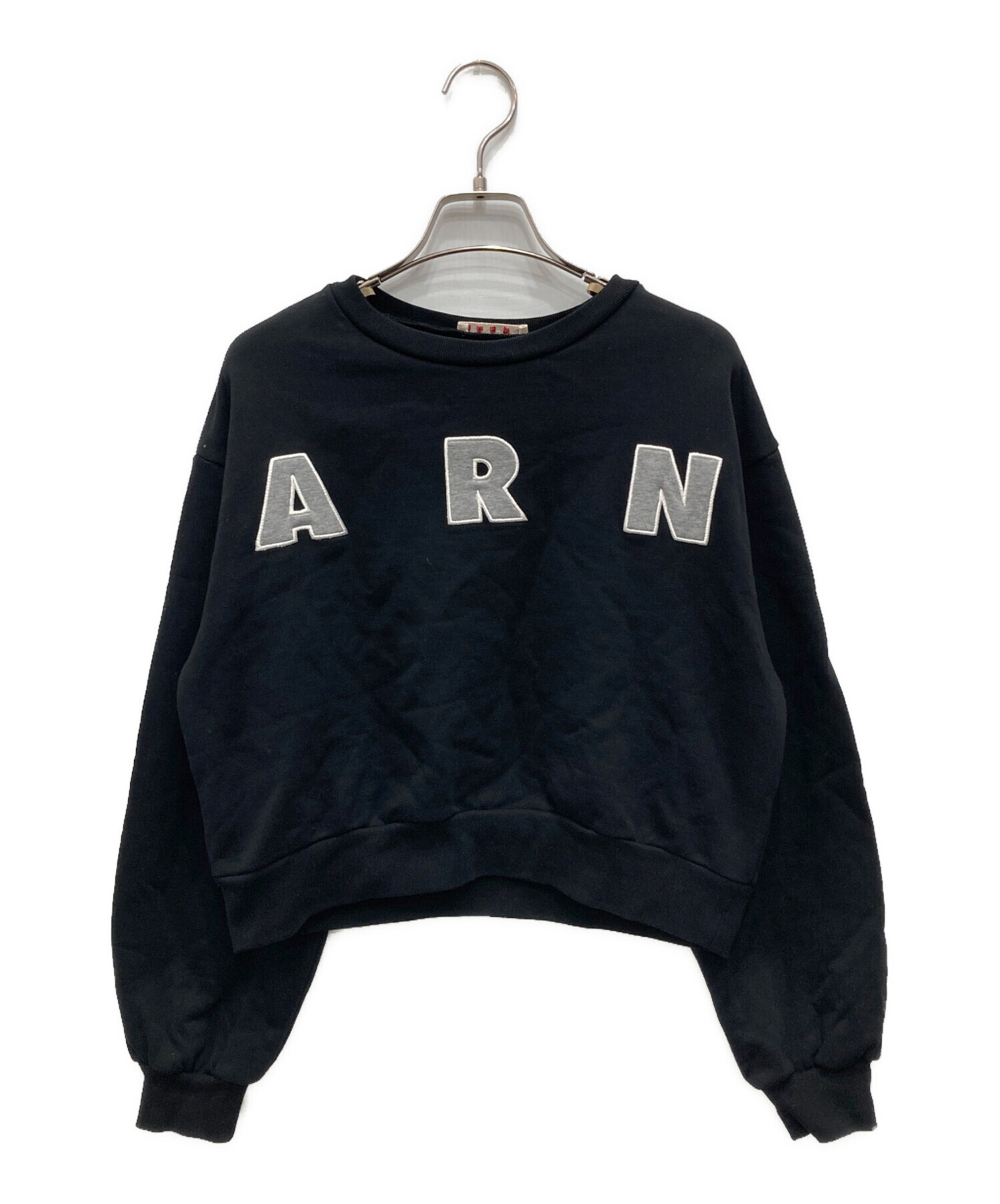 MARNI マルニ スウェット 42(M位) 黒 【古着】【中古】 中古・古着通販】MARNI (マルニ) ロゴスウェット ブラック サイズ:14