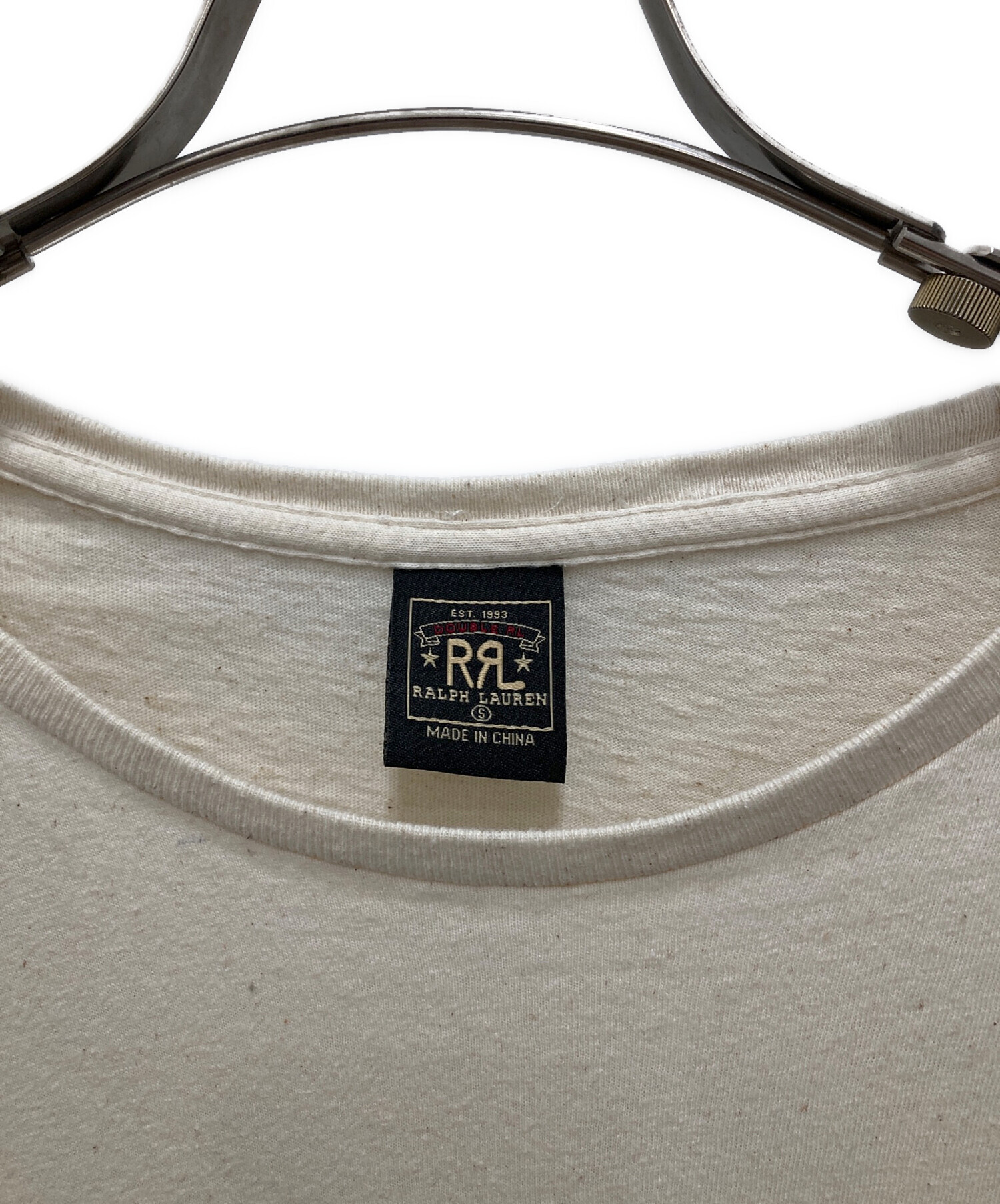 中古・古着通販】RRL (ダブルアールエル) ブランクTシャツ アイボリー 