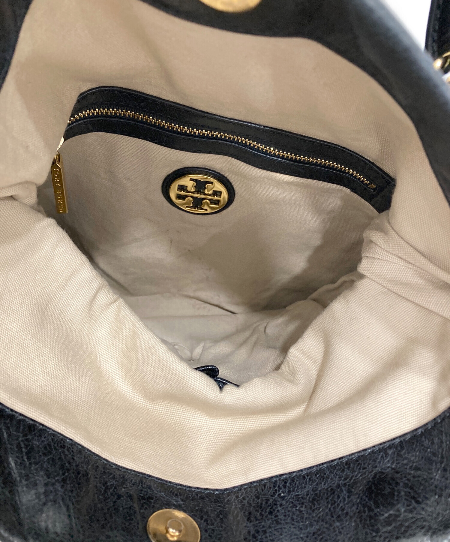 未使用品TORY BURCH レザー　ショルダーバッグ 中古・古着通販】TORY BURCH (トリーバーチ) レザーショルダーバッグ