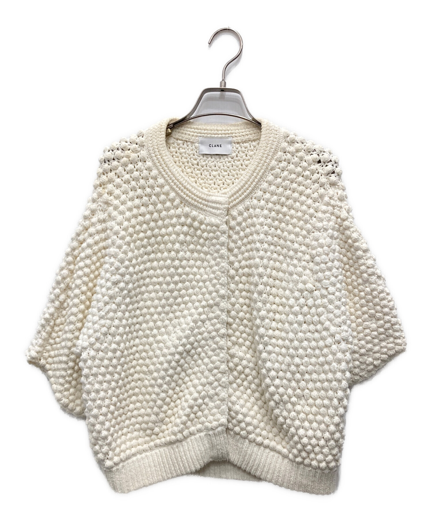 中古・古着通販】CLANE (クラネ) 3D DOT HALF SLEEVE KNIT CARDIGAN