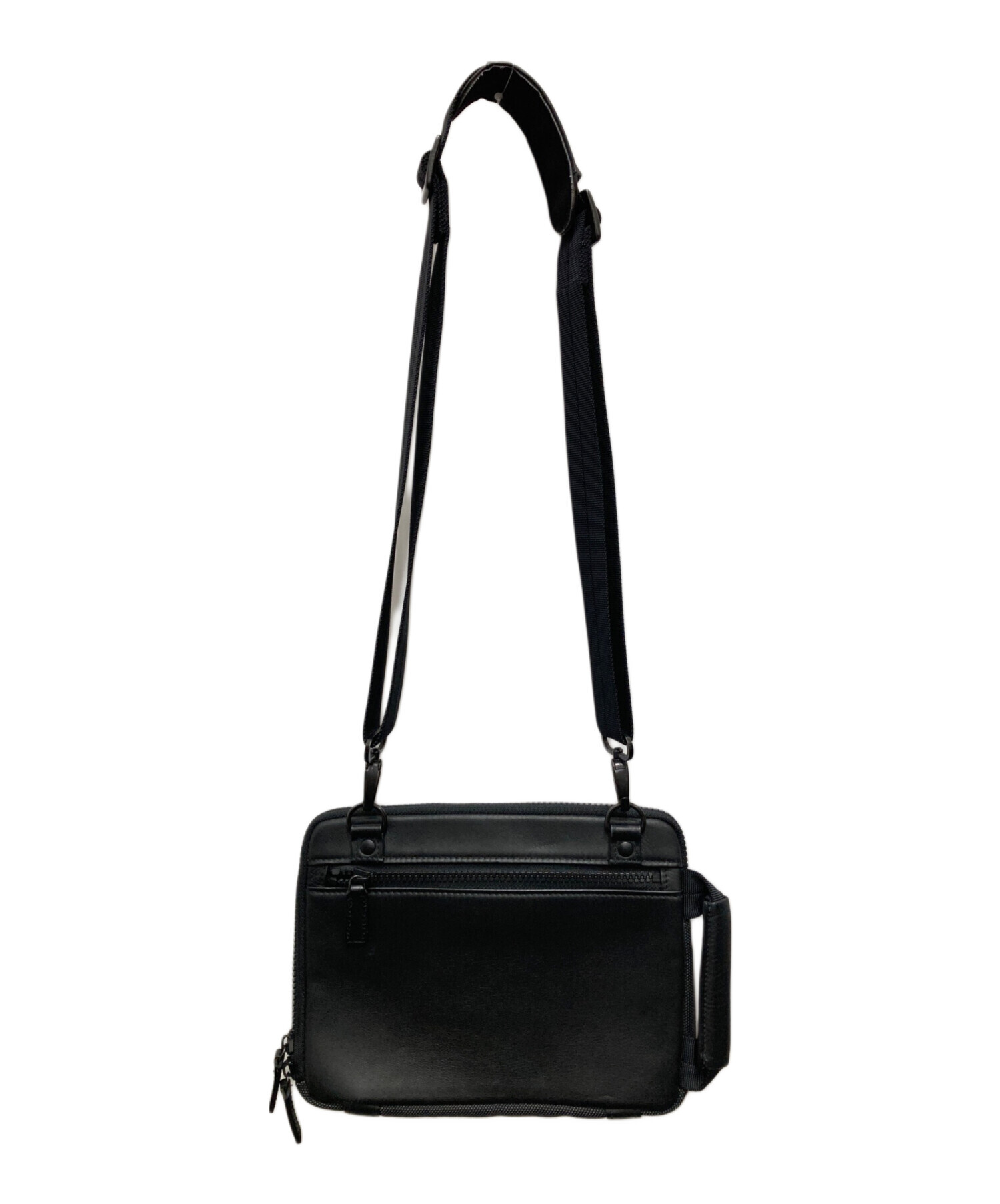 中古・古着通販】LANVIN (ランバン) レザーショルダーバッグ ブラック