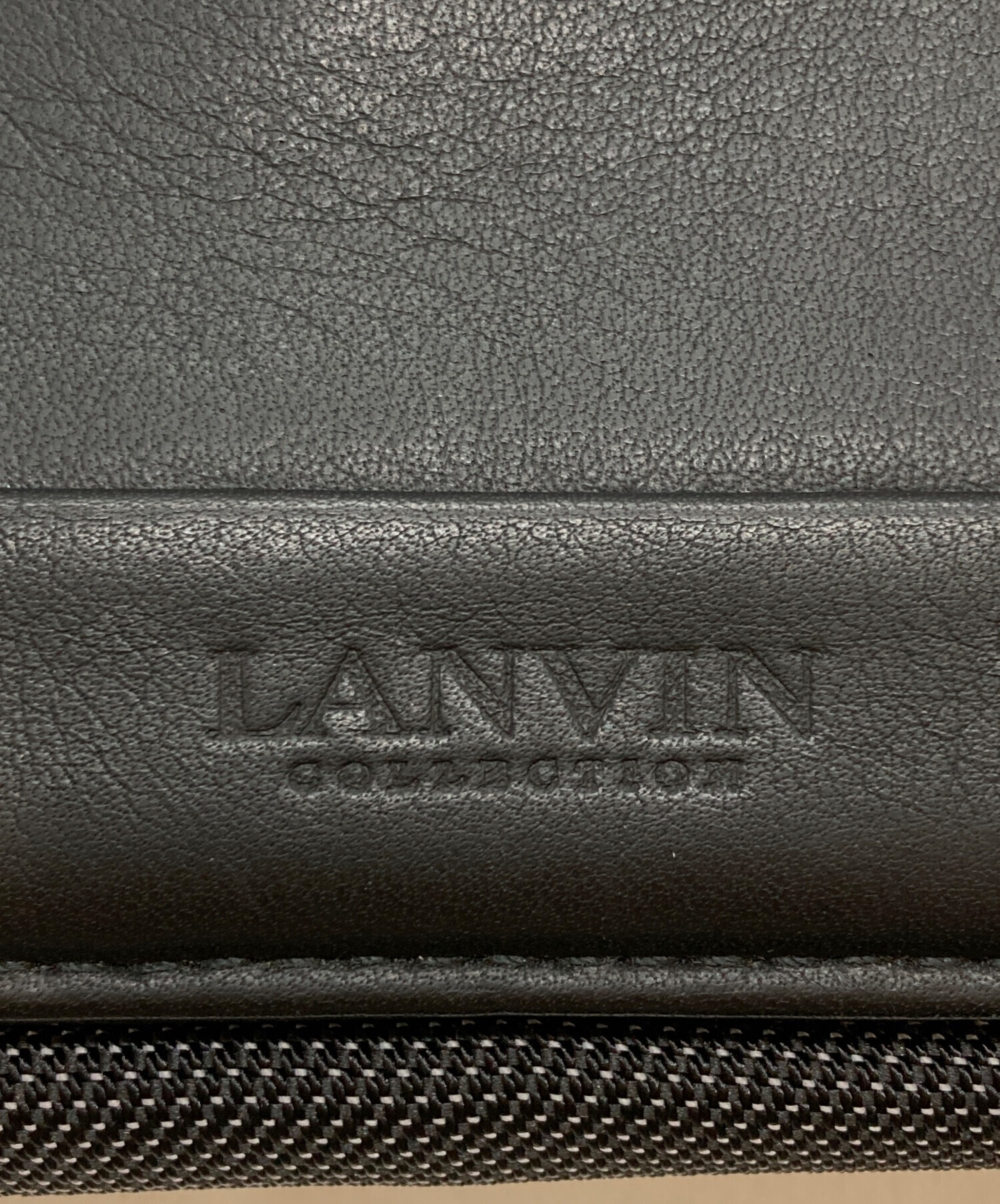 中古・古着通販】LANVIN (ランバン) レザーショルダーバッグ ブラック