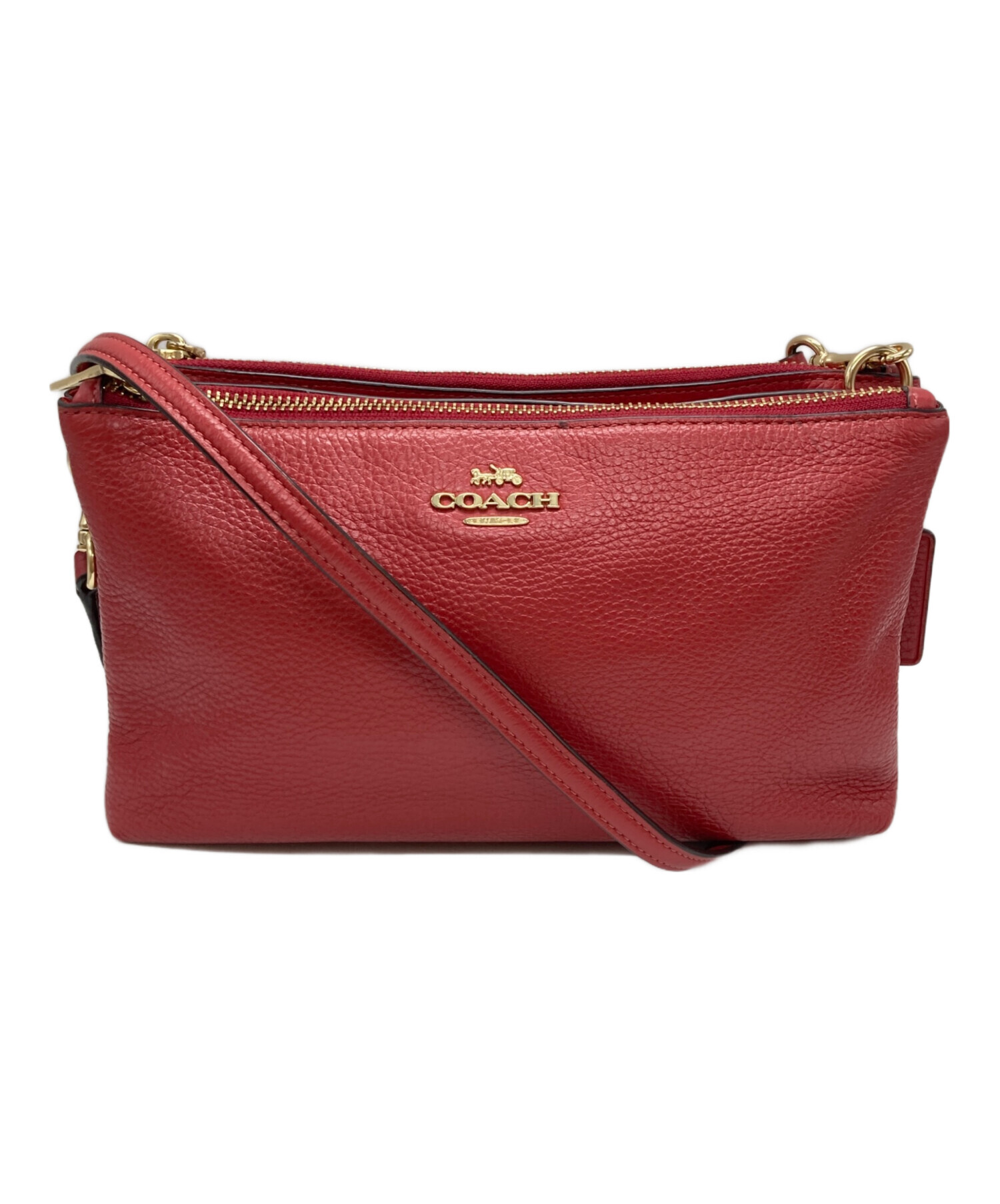 【中古】良品 COACH コーチ ロゴ シグネチャー レザー ショルダー バッグ eH07124N COACH - 【中古】良品 COACH コーチ ロゴ シグネチャー レザー