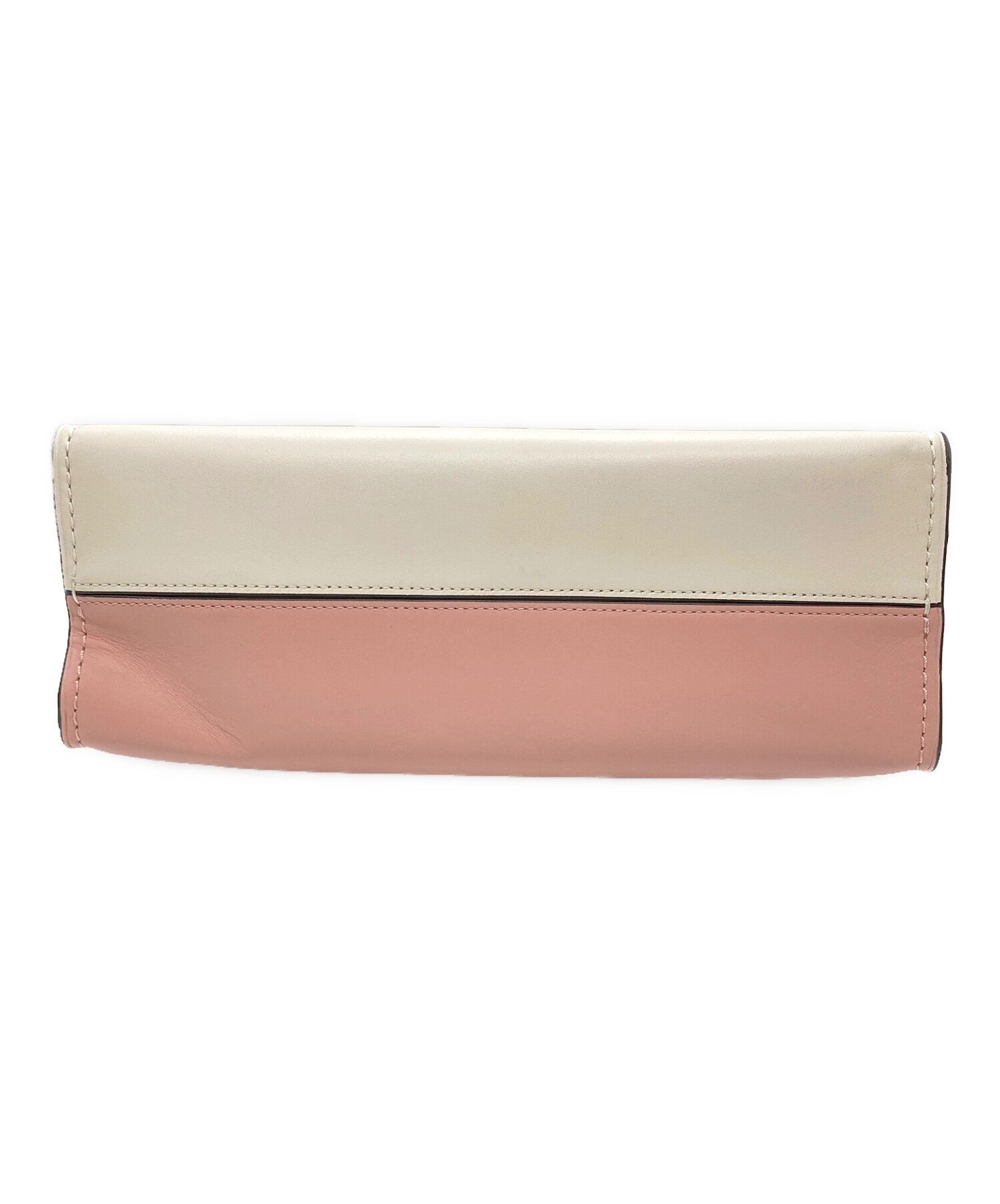 中古・古着通販】COACH (コーチ) レザーショルダーバッグ ピンク