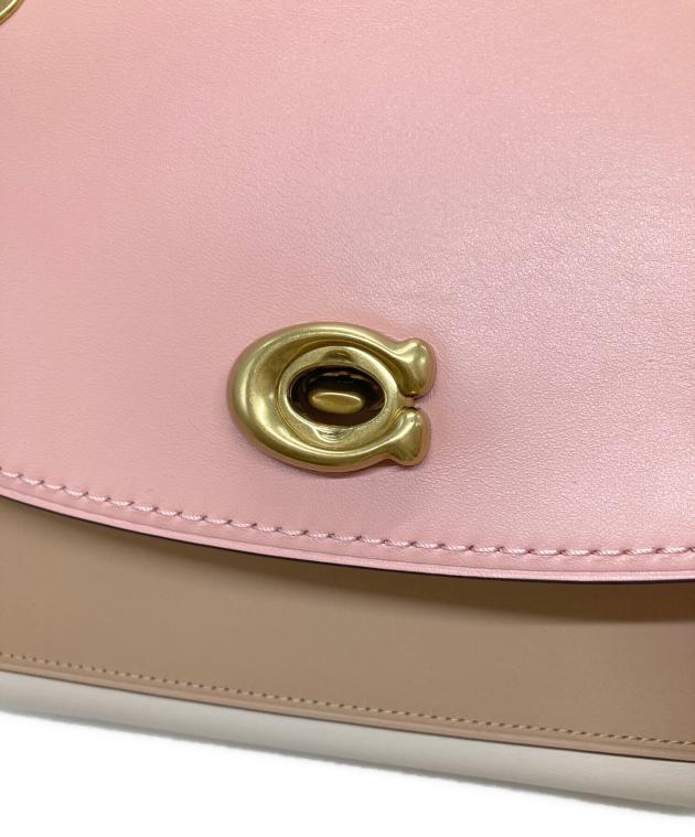 ★送料込★■COACH F53780 人気色ライトカーキ×ピンク！新品 コーチ ファクトリー COACH FACTORY アウトレット 財布 二つ折り財布