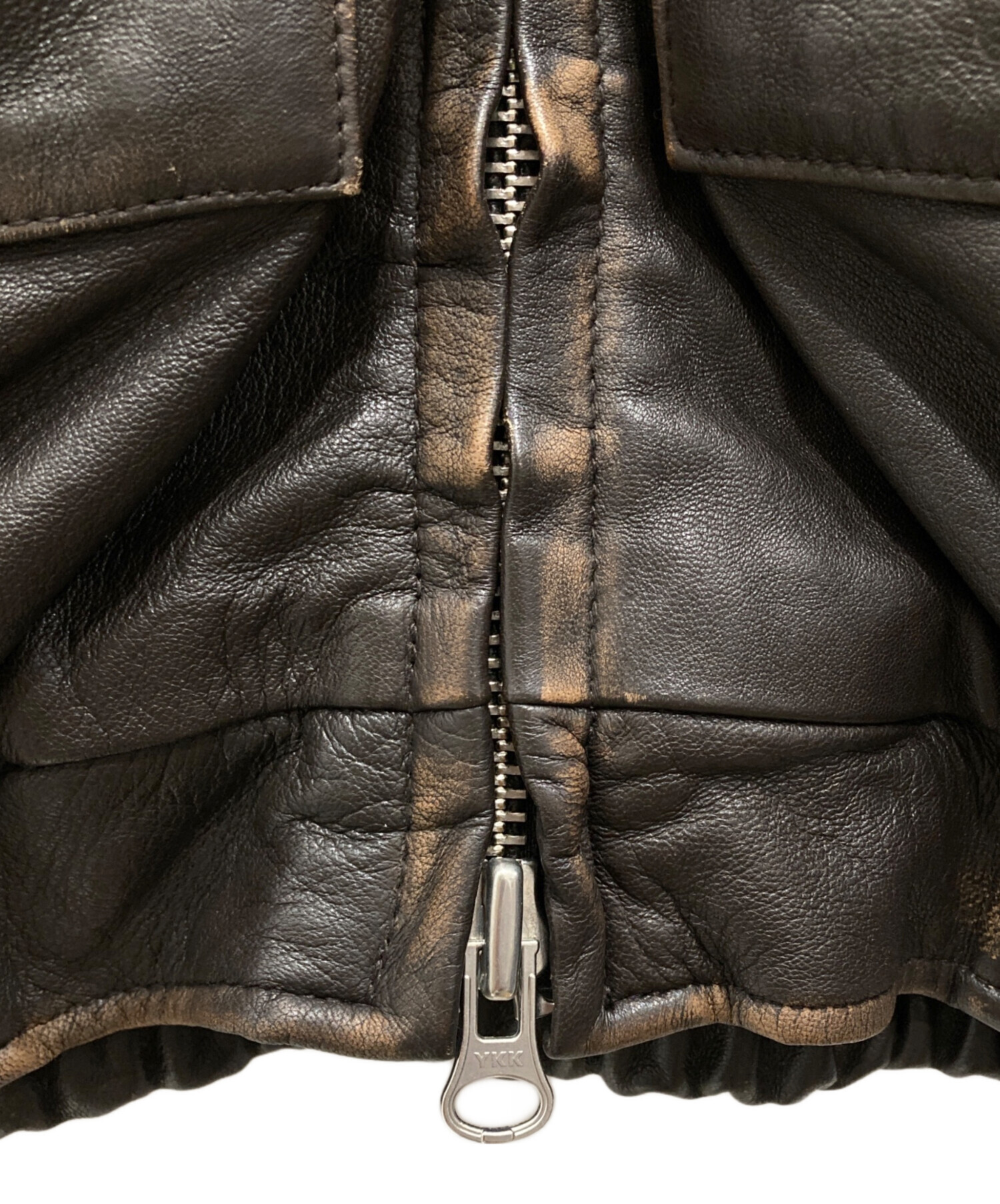中古・古着通販】BEAMS (ビームス) ユーズド加工レザーショート 