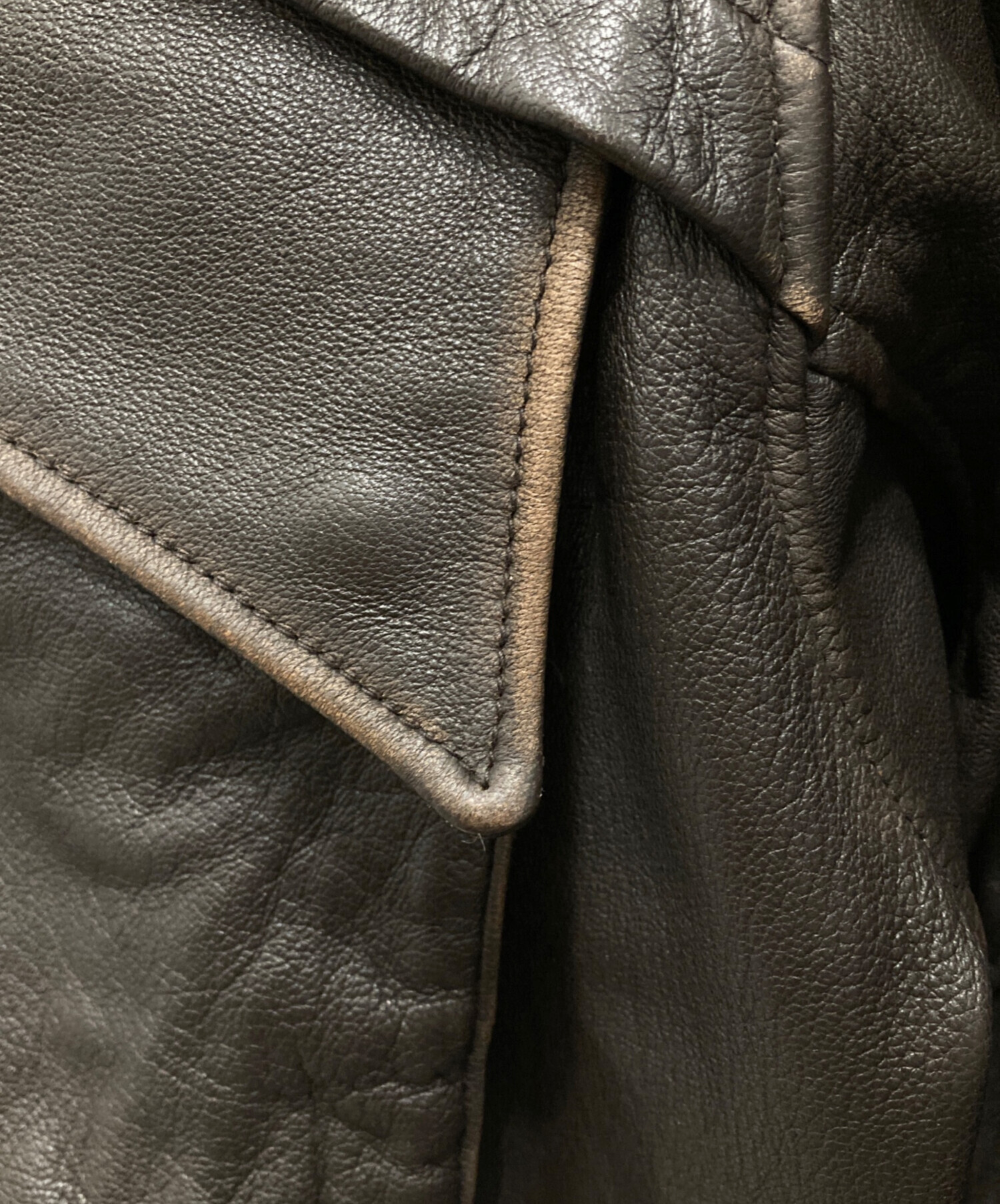 中古・古着通販】BEAMS (ビームス) ユーズド加工レザーショート 