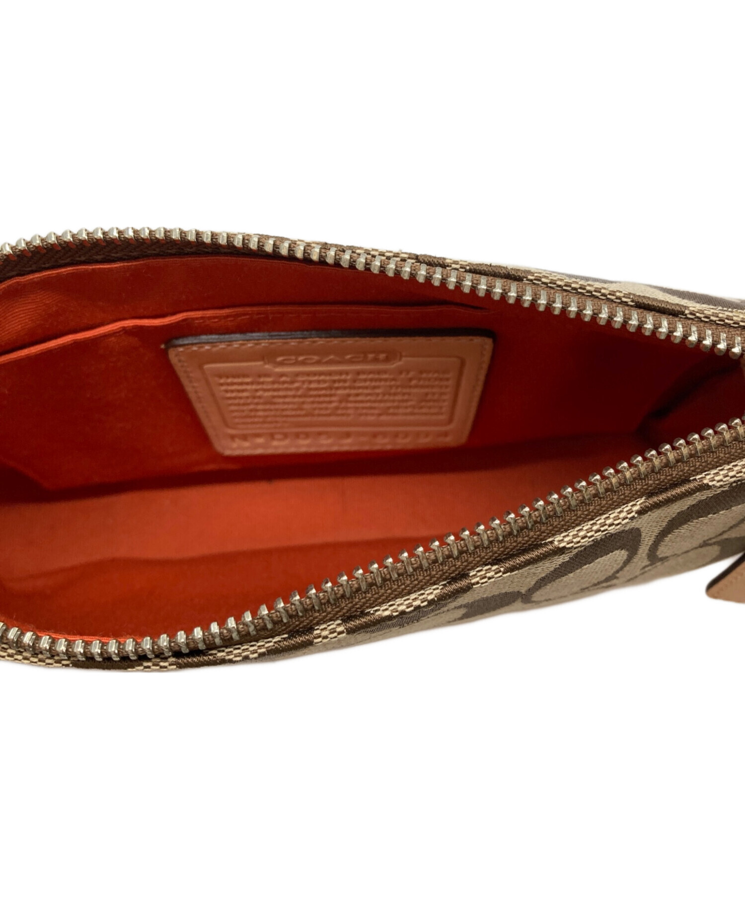 中古・古着通販】COACH (コーチ) アクセサリーポーチ ベージュ
