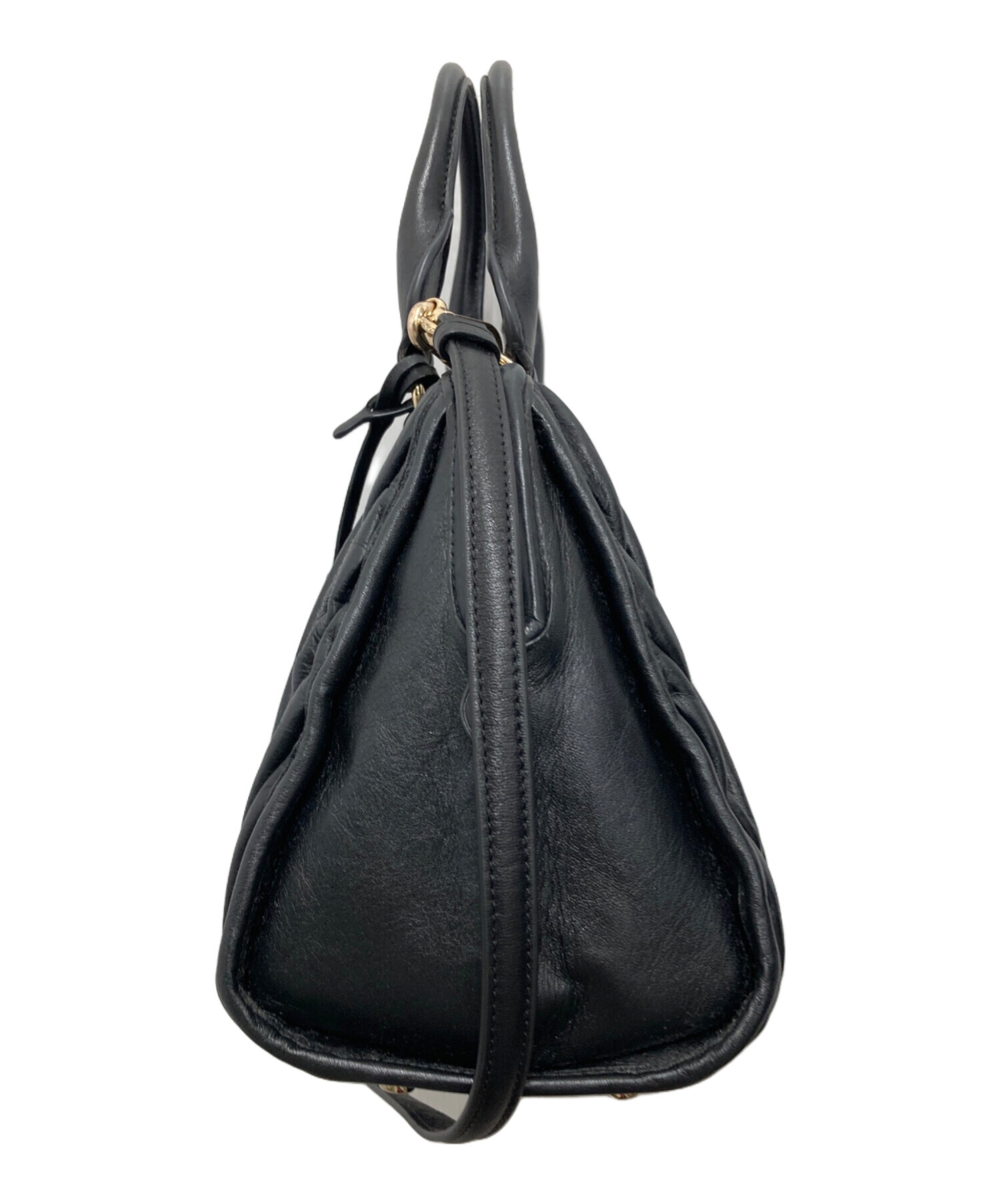 中古・古着通販】COACH (コーチ) サッチェルギャザードレザー 