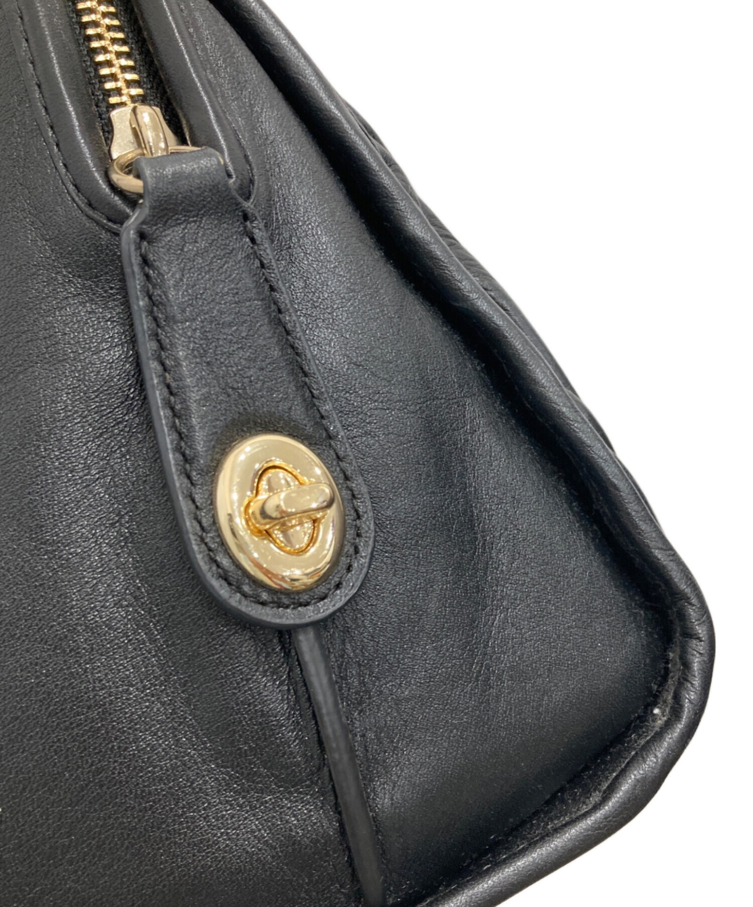中古・古着通販】COACH (コーチ) サッチェルギャザードレザー