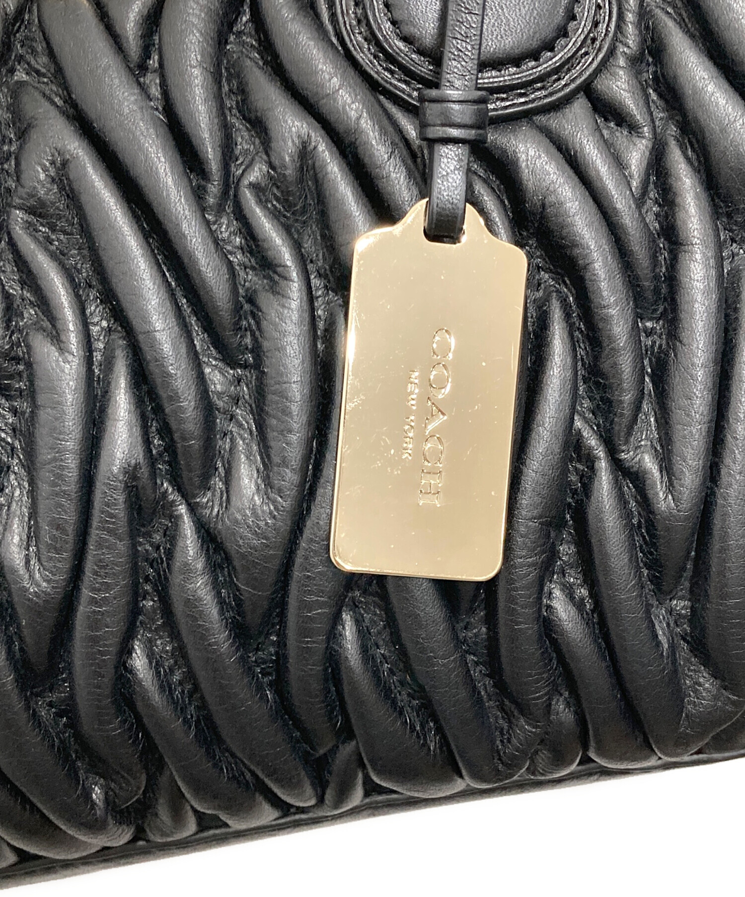 COACH コーチ レザーハンドバッグ 激安！！！ 中古・古着通販】COACH (コーチ) サッチェルギャザードレザー