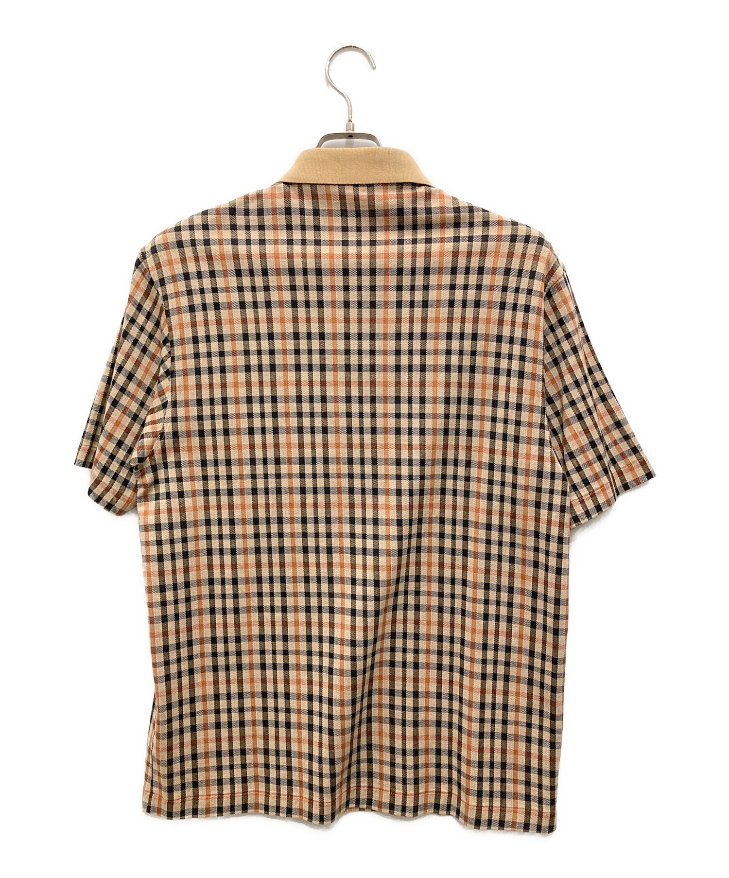 タグ付き未使用 DAKS LL ポロシャツ ワッペン ハウスチェック ブラック 中古・古着通販】DAKS (ダックス) ハウスチェック柄ポロシャツ