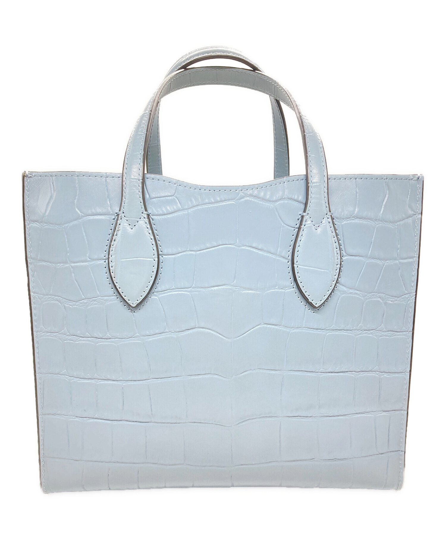 中古・古着通販】FURLA (フルラ) 型押しレザーハンドバッグ スカイ