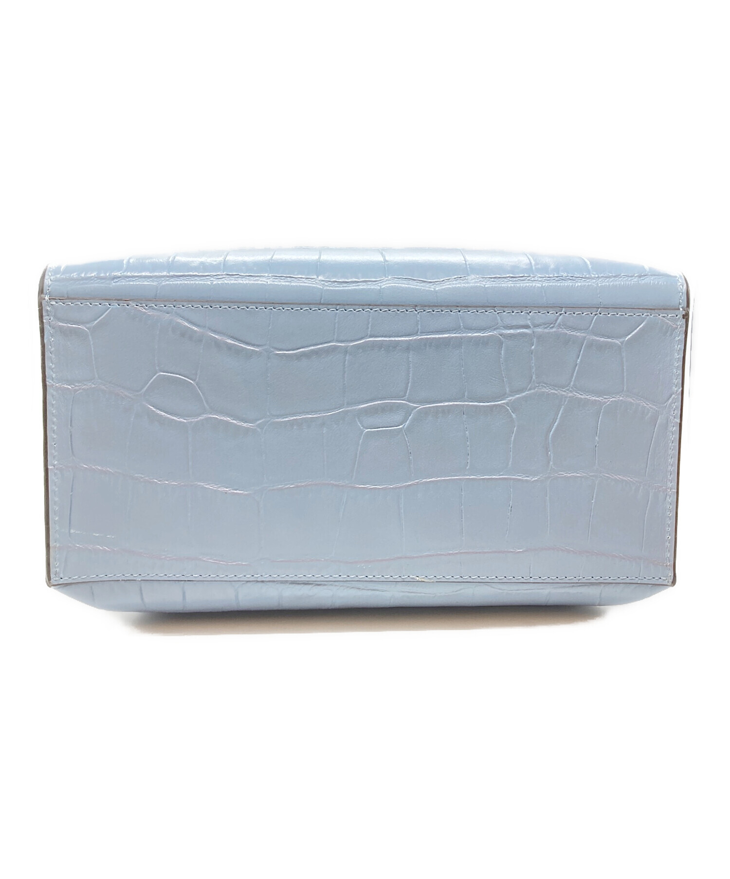 中古・古着通販】FURLA (フルラ) 型押しレザーハンドバッグ スカイ 