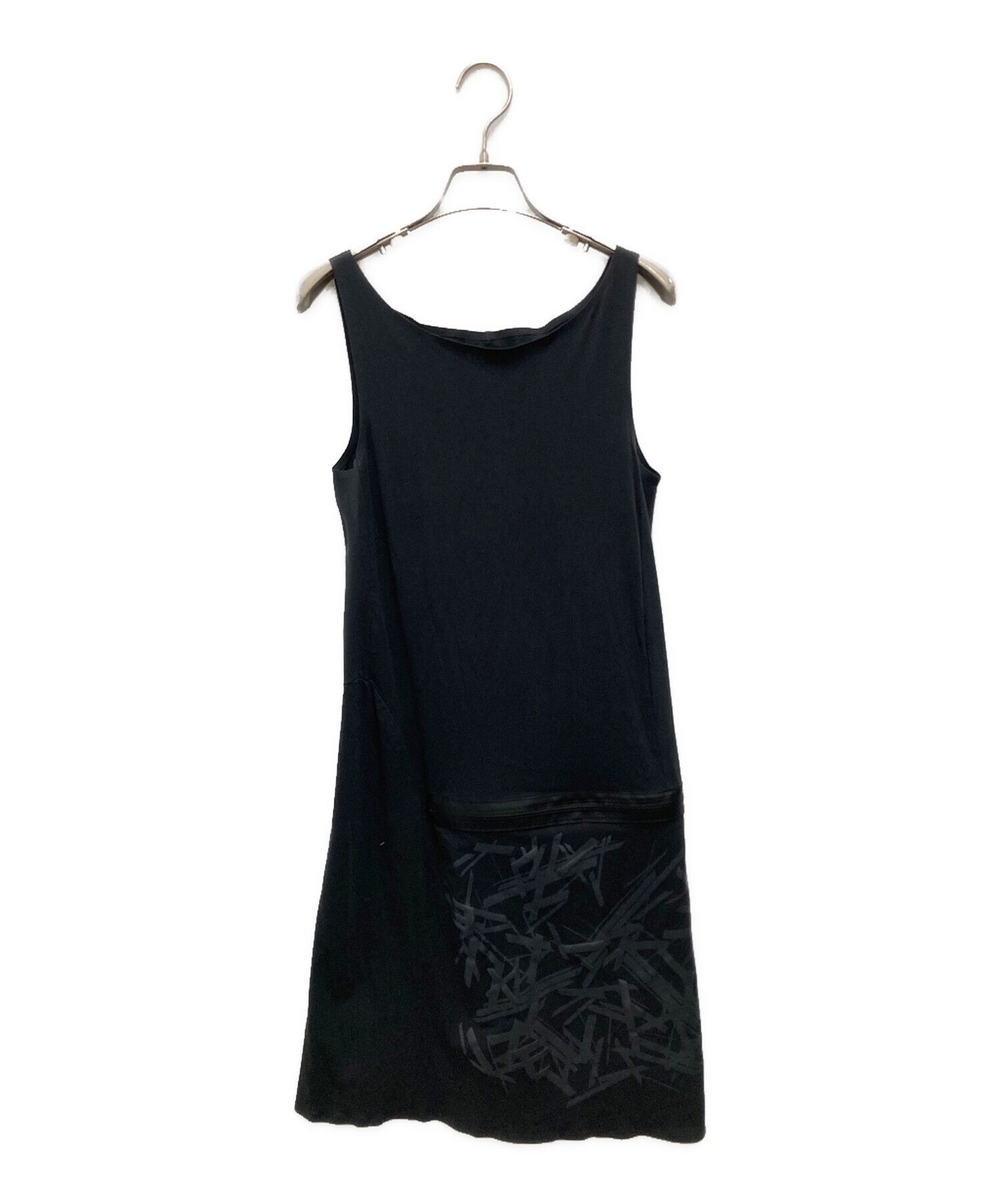 y-3／黒／ノースリーブ／ユニセックス／ワンピース風 中古・古着通販】Y-3 (ワイスリー) ノースリーブワンピース ブラック