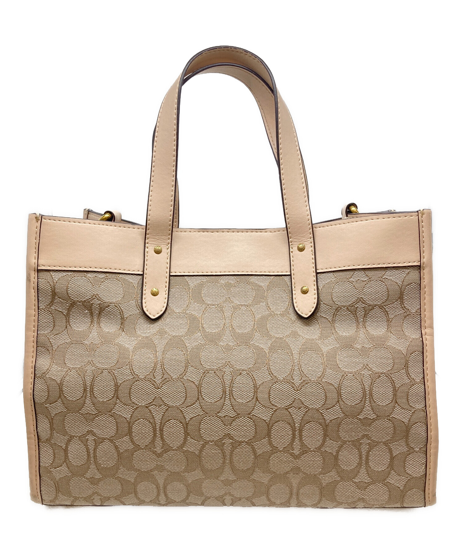 中古・古着通販】COACH (コーチ) ハンドバッグ ベージュ｜ブランド 
