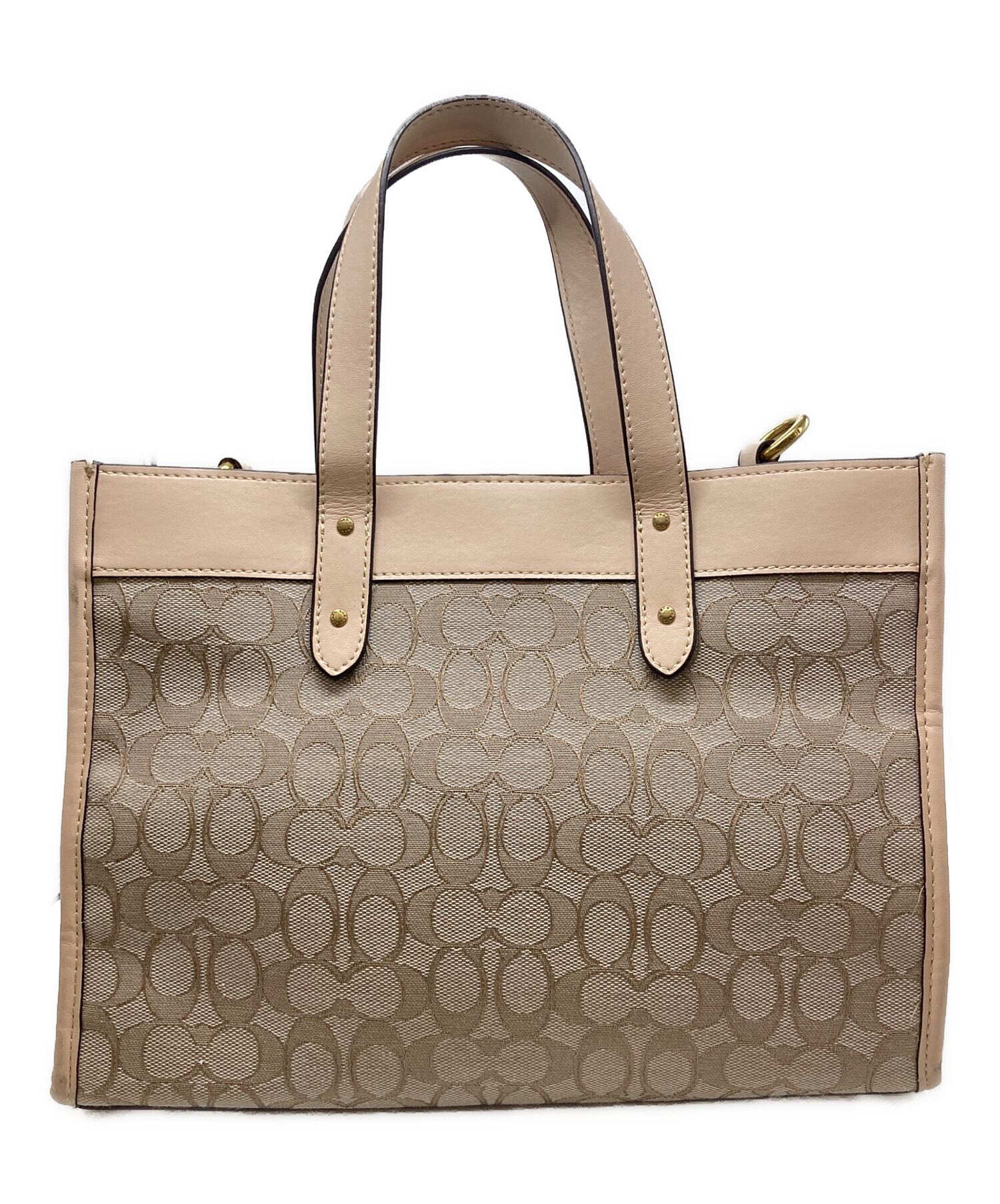中古・古着通販】COACH (コーチ) ハンドバッグ ベージュ｜ブランド 
