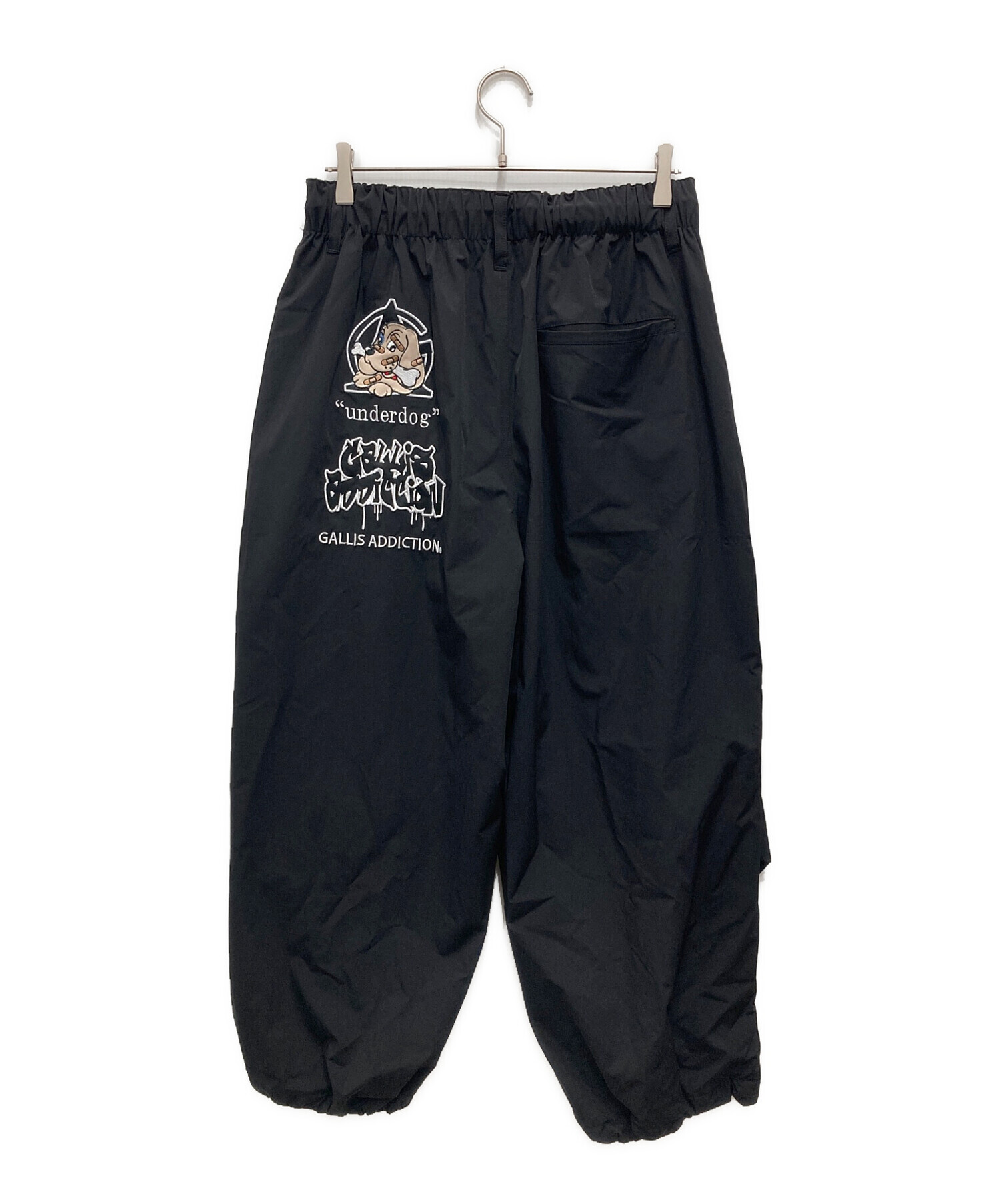 中古・古着通販】GALFY (ガルフィー) ナイロンパンツ ブラック サイズ