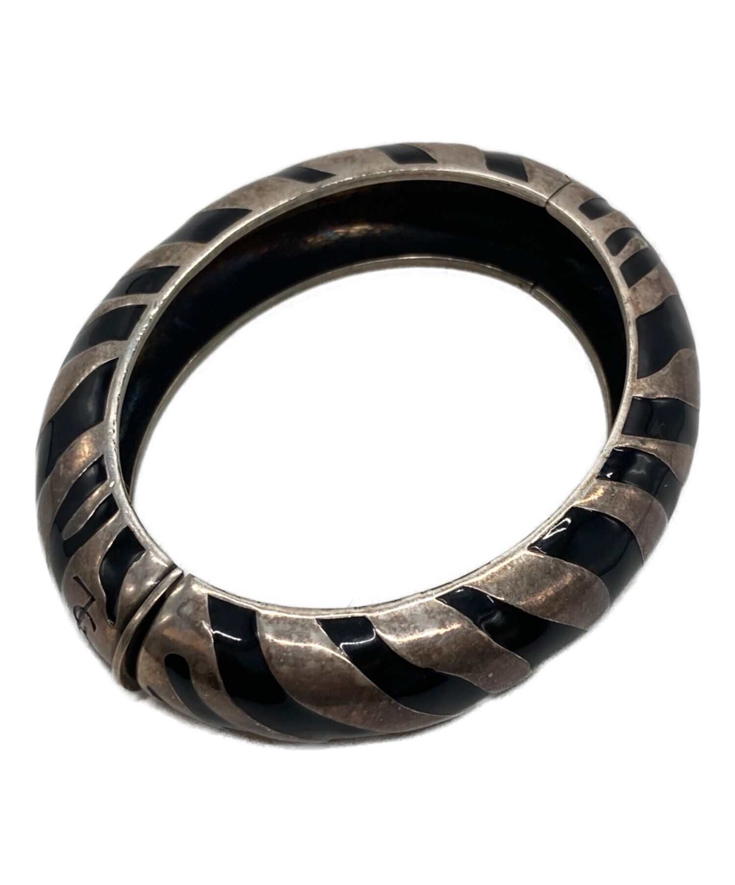 【Saint Laurent】ビンテージ加工 バングル ブレスレット 中古・古着通販】Saint Laurent Paris (サンローランパリ) ゼブラ