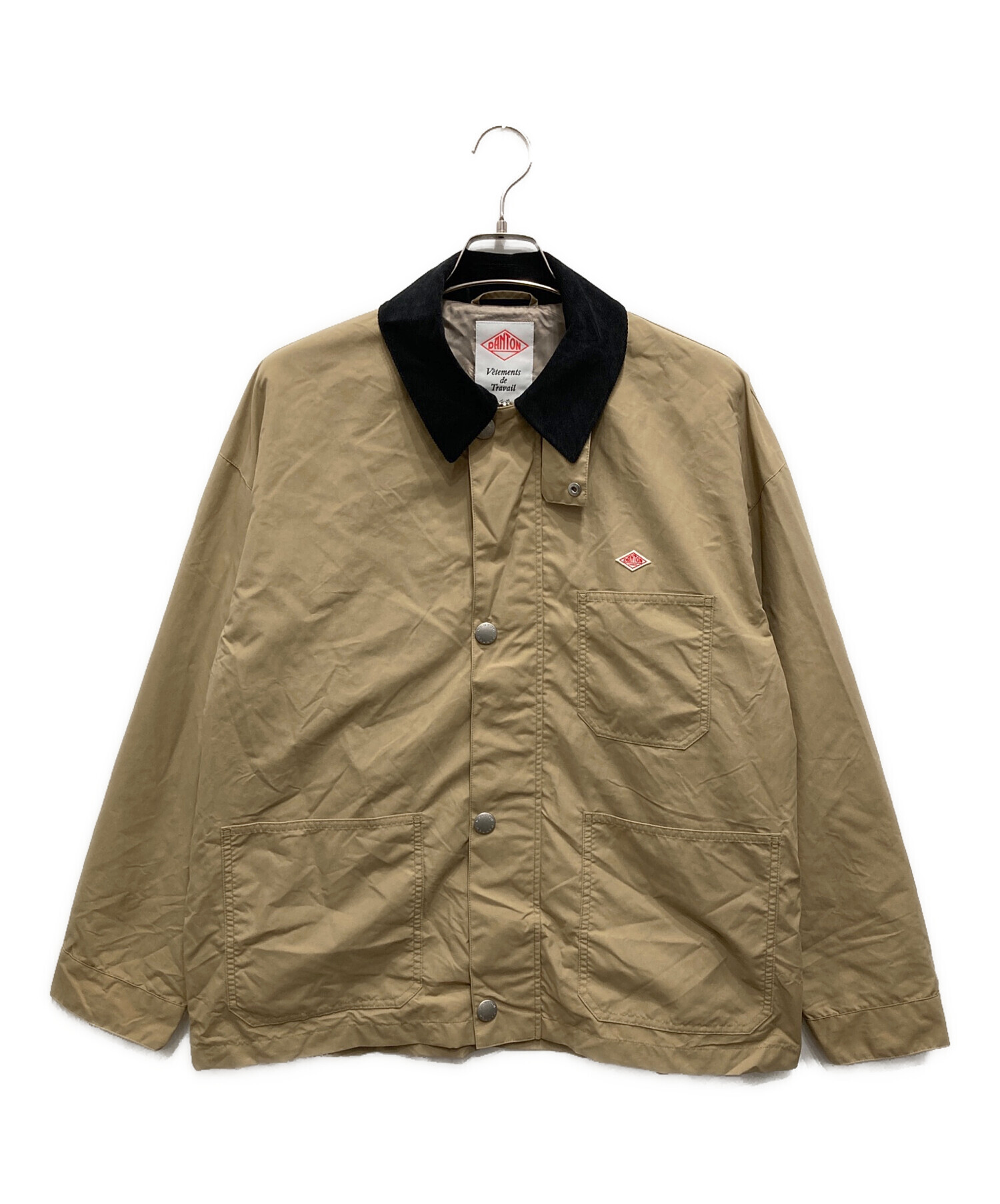 DANTON ダントン ナイロンジャケット ベージュ 40サイズ 中古・古着通販】DANTON (ダントン) ナイロンタフタワークジャケット