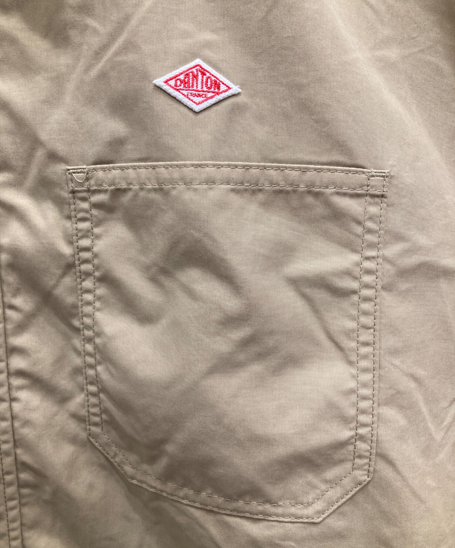 DANTON ダントン ナイロンジャケット ベージュ 40サイズ 中古・古着通販】DANTON (ダントン) ナイロンタフタワークジャケット