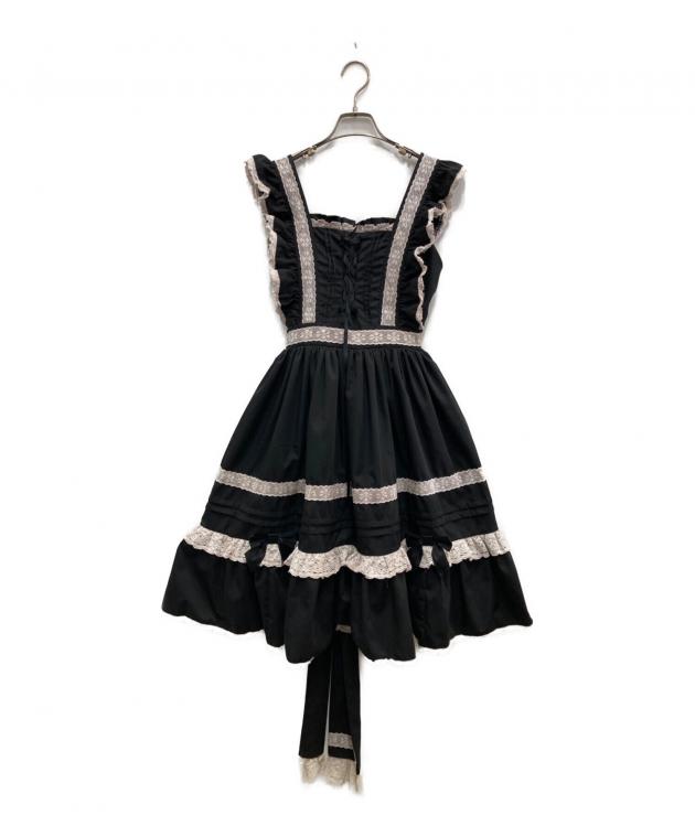 chalmiere シャルミエール ブリリアントジャンパースカート サックス 中古・古着通販】CHALMIERE (シャルミエール) リボンクリップ付
