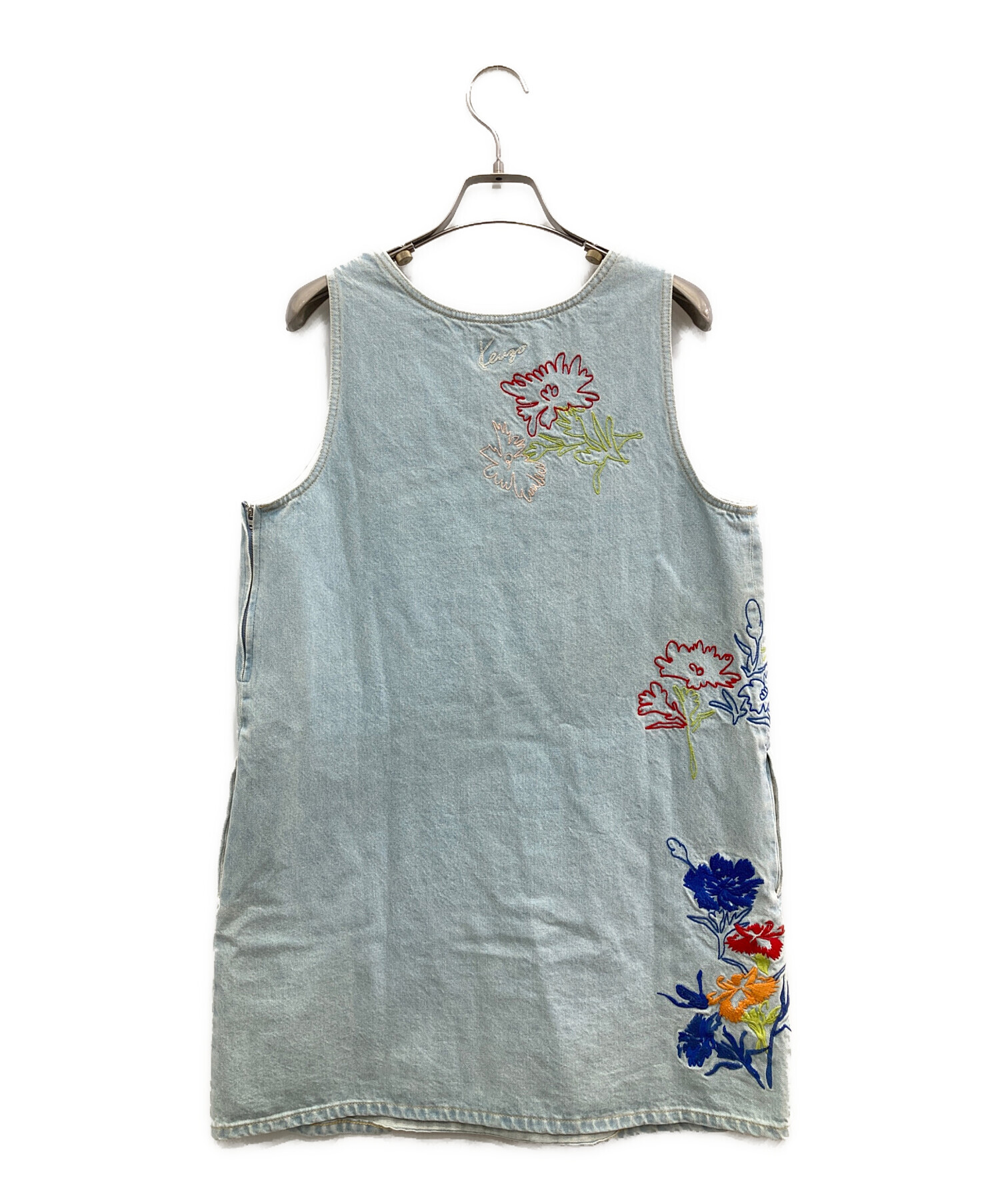 80s KENZO ノースリーブシルクラップワンピース 名作 初期 本人期 レア 中古・古着通販】KENZO (ケンゾー) スリーブレス エンブロイダリー