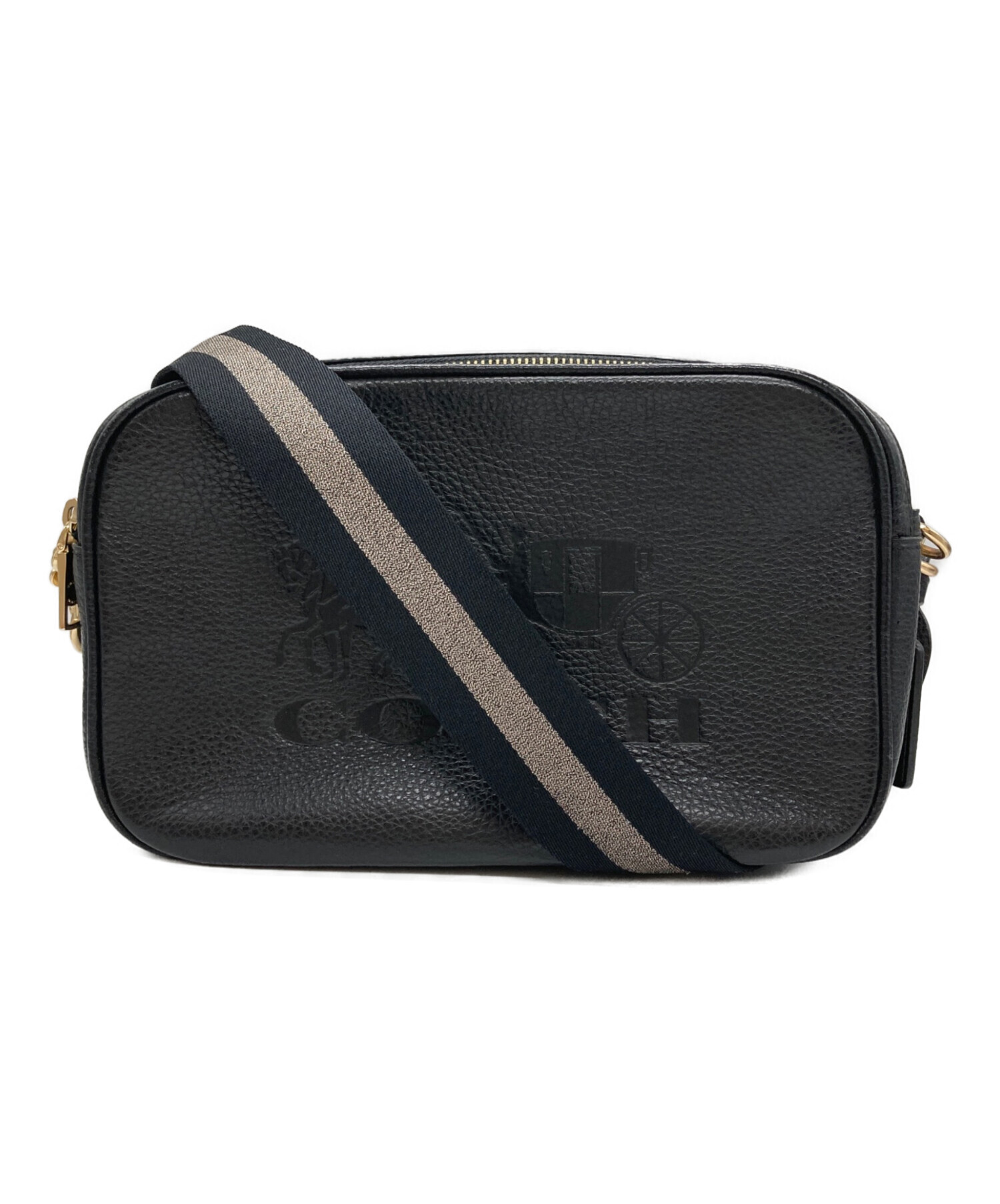 美品✨コーチ ショルダーバッグ ホースアンドキャリッジ ヘリテージ ブラック 中古・古着通販】COACH (コーチ) ホースアンドキャリッジ ショルダー